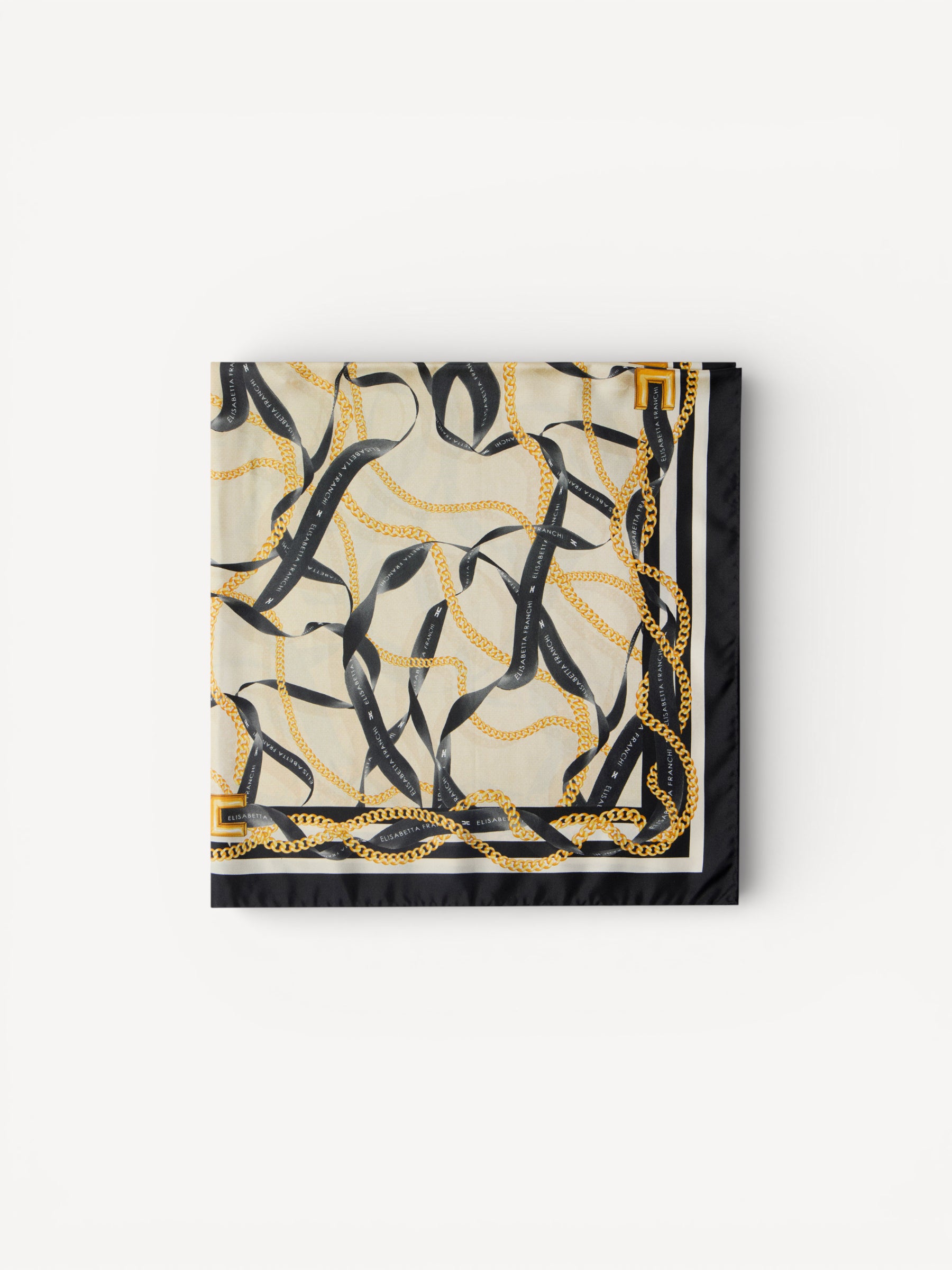 Silk-Twill Foulard Scarf - Creme