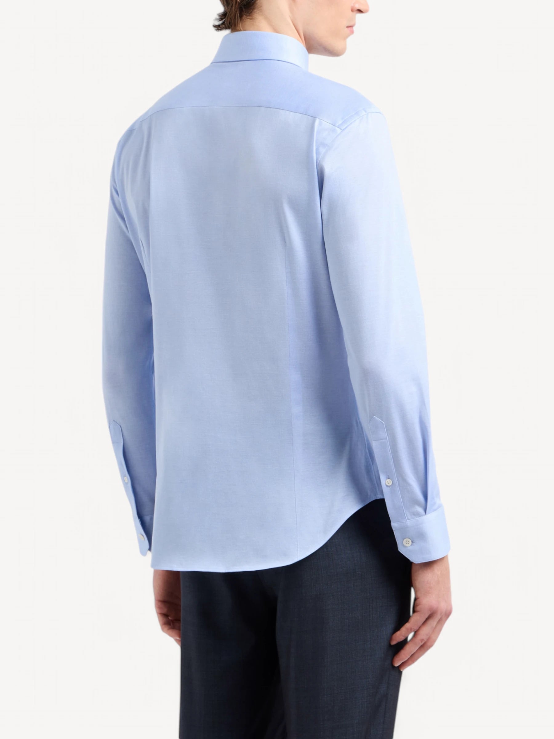 Slim-Fit Cotton Jersey Shirt - Serenity