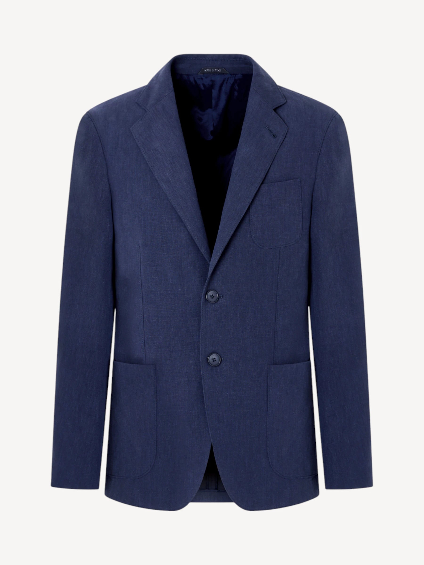 Linen Canvas Blazer - Night Blue