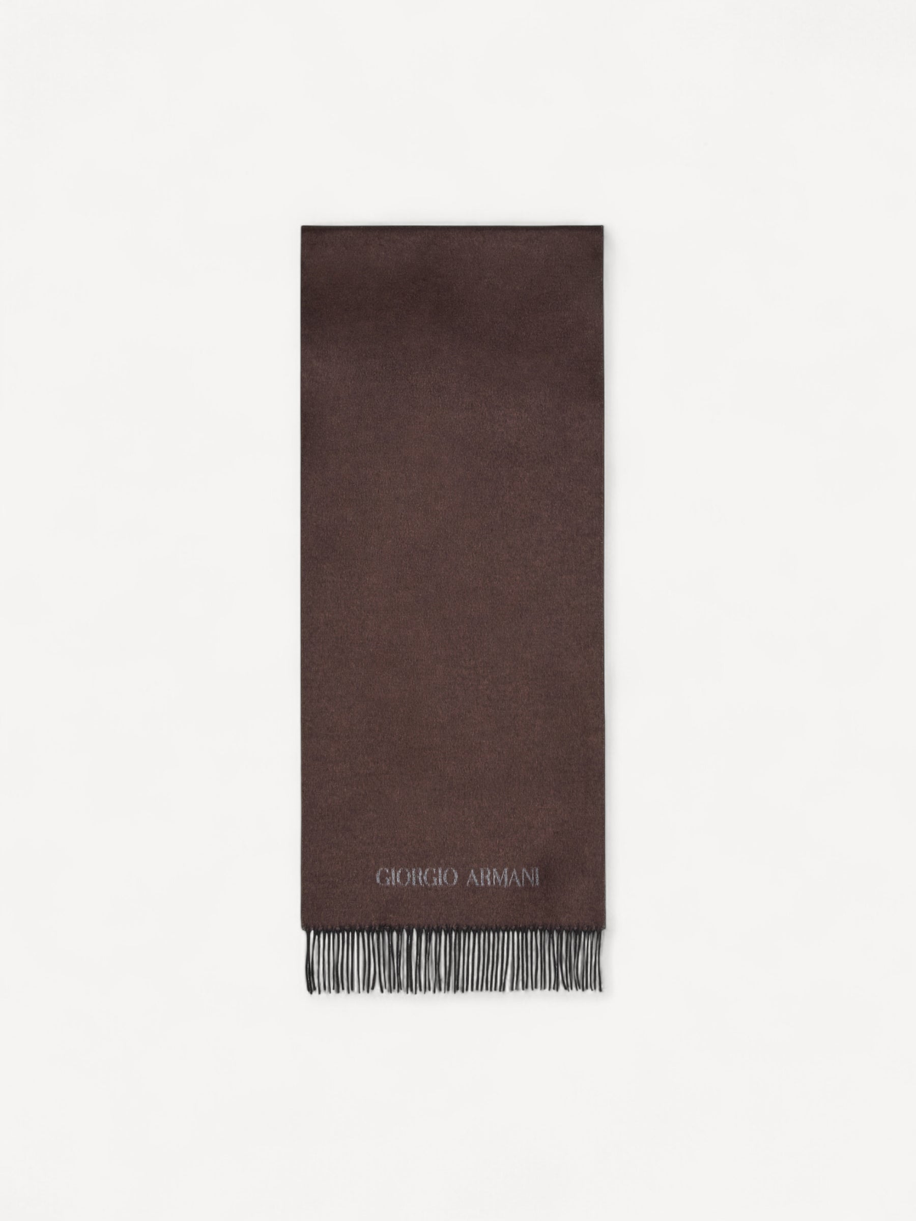Silk & Cashmere Scarf - Donkerbruin