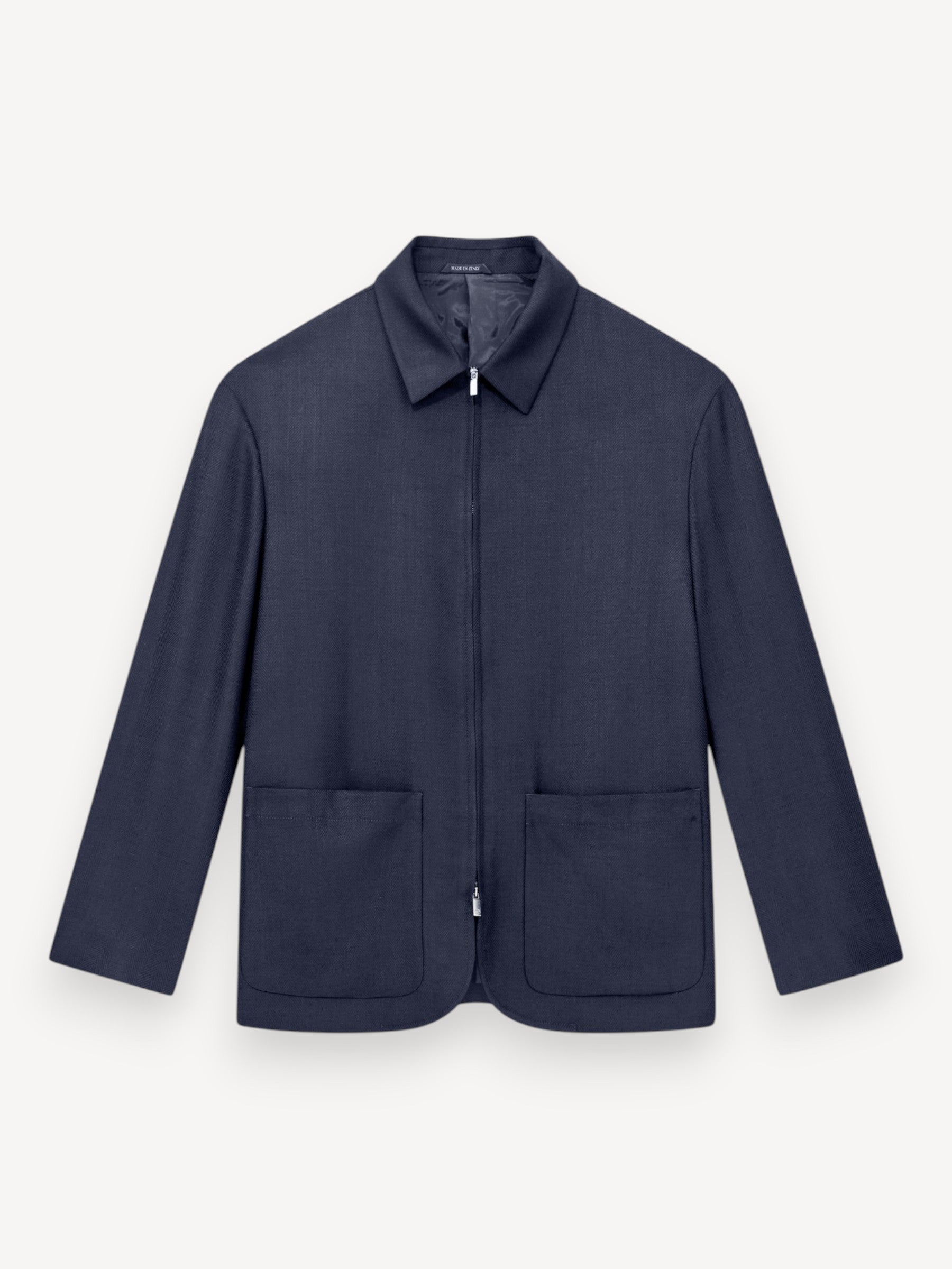 Wool Cashmere Jacket - Navy Blue