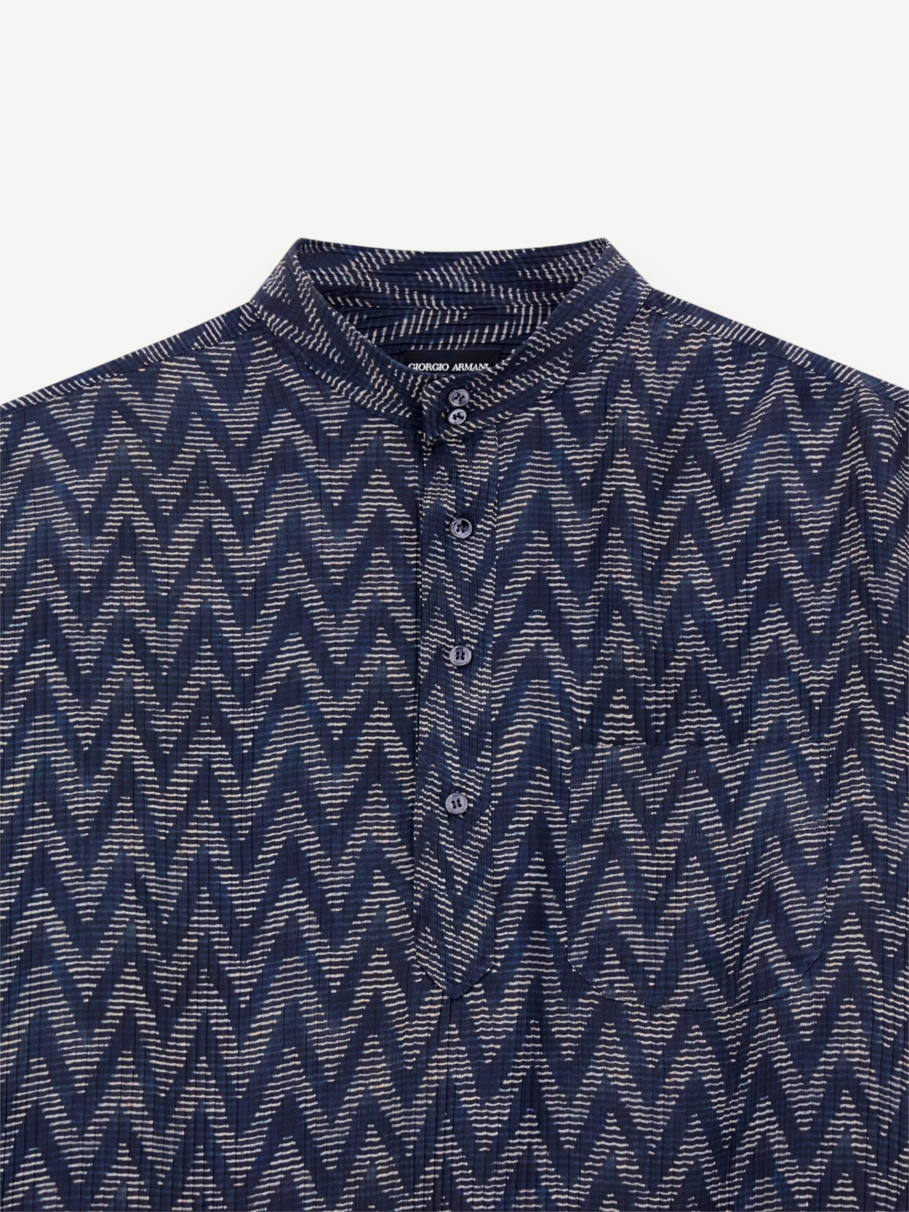 Viscose Silk Polo Shirt - Navy Blue