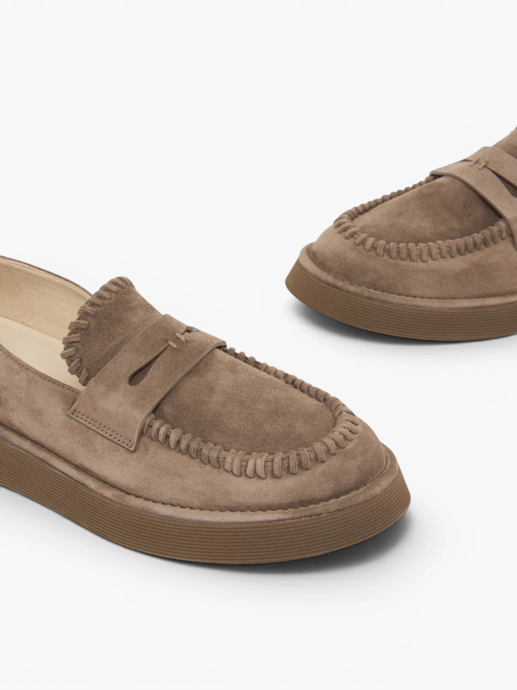 Suede Loafers - Licht beige