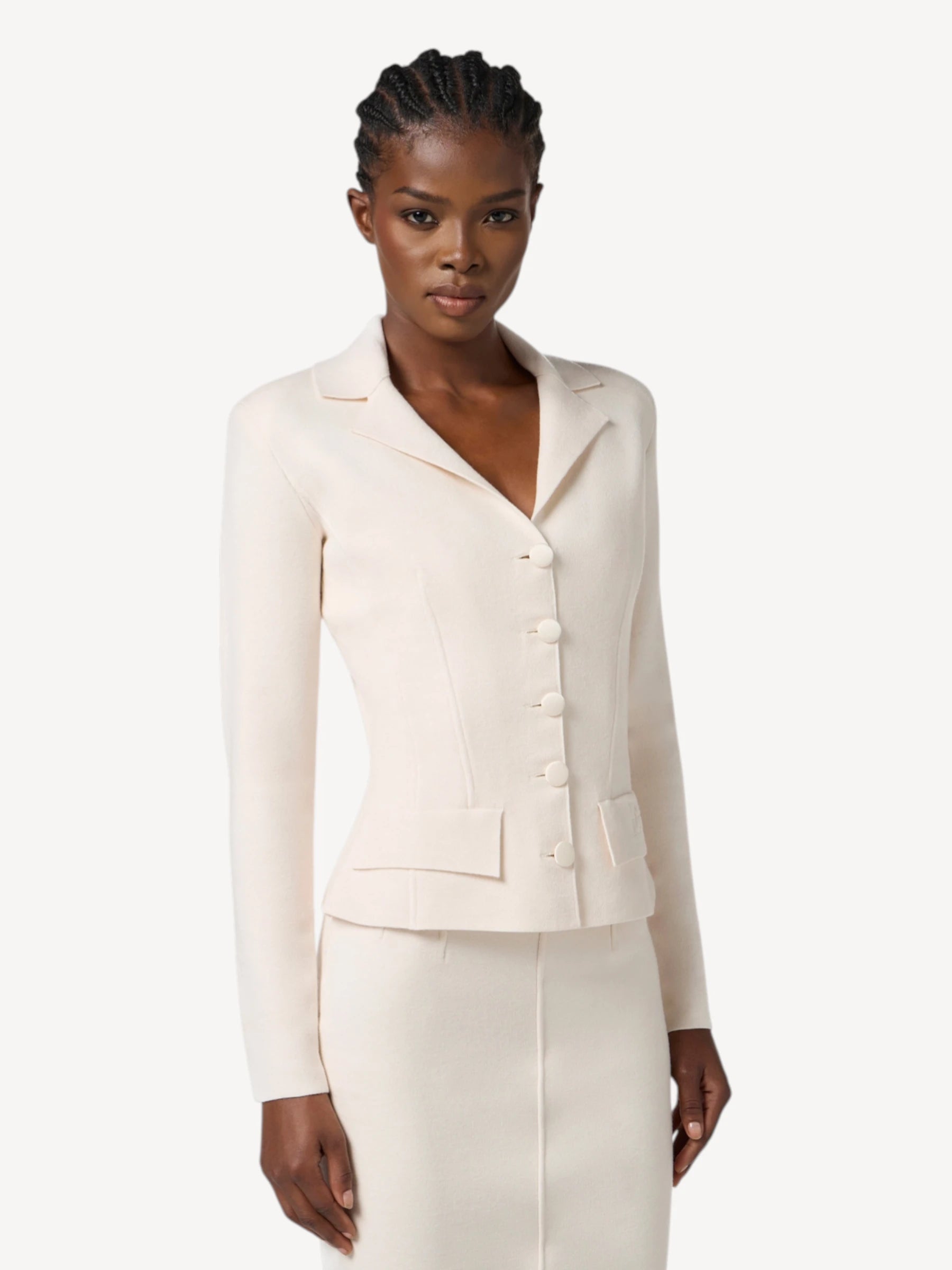 Gebreide Blazer - Milk
