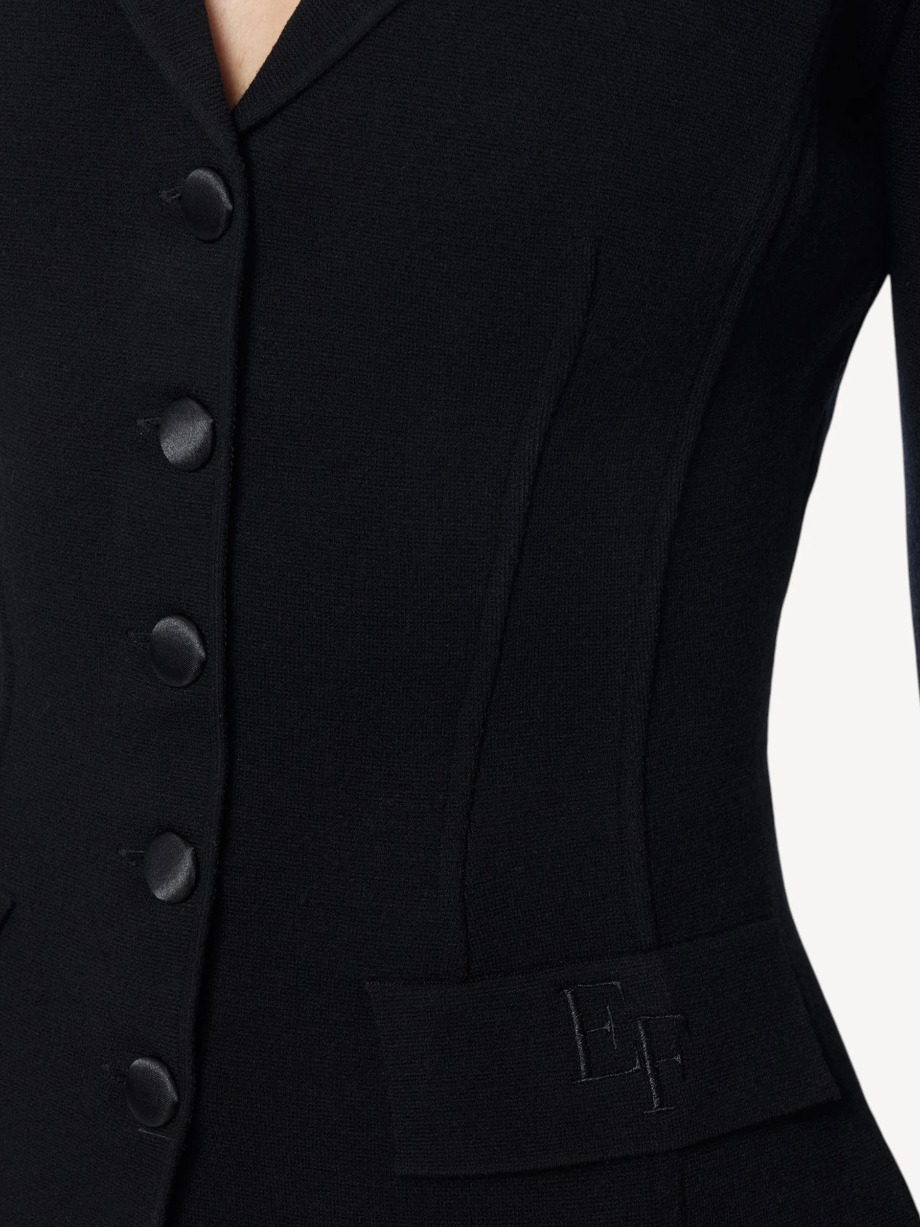 Gebreide Blazer - Zwart