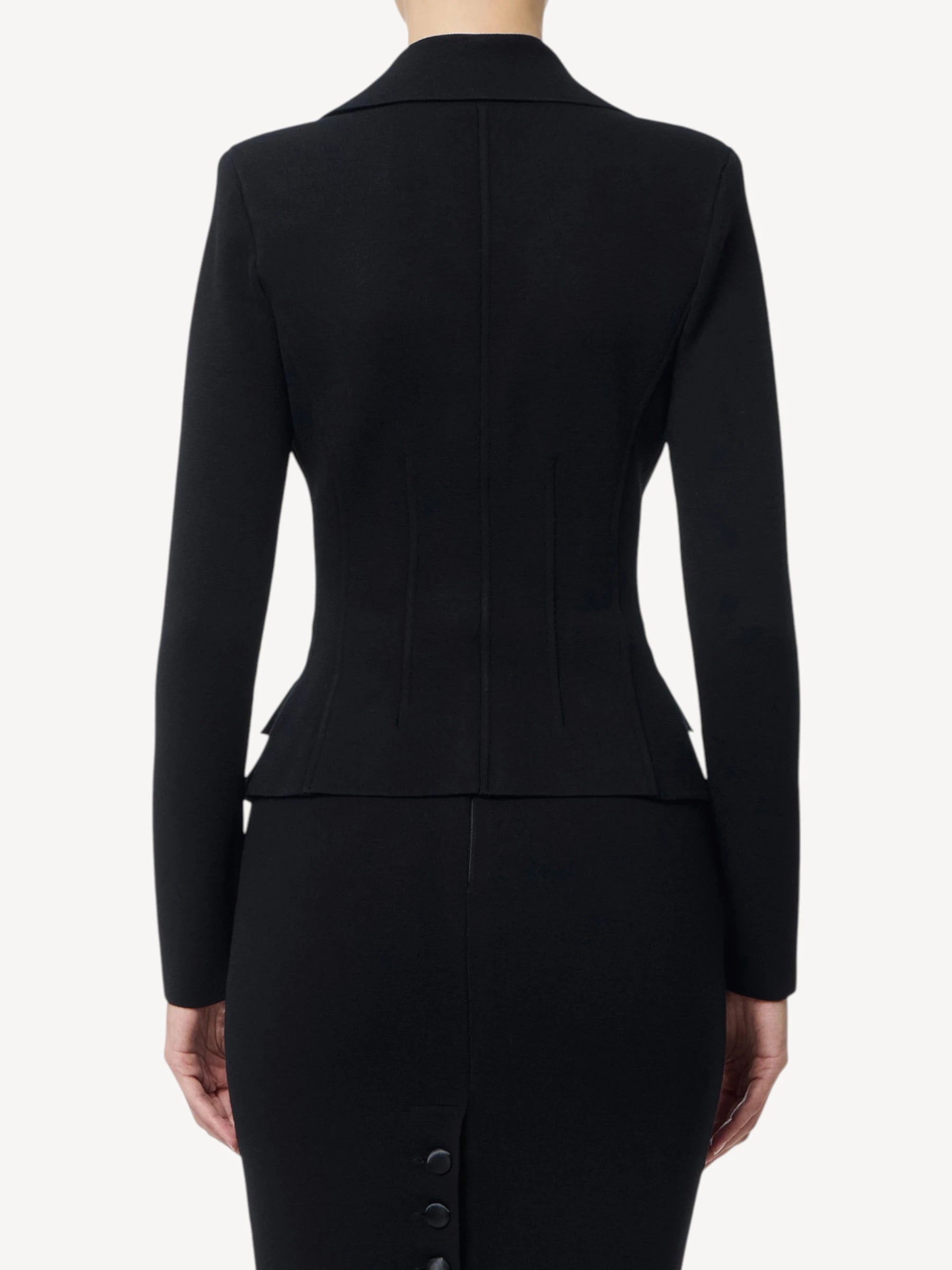 Gebreide Blazer - Zwart
