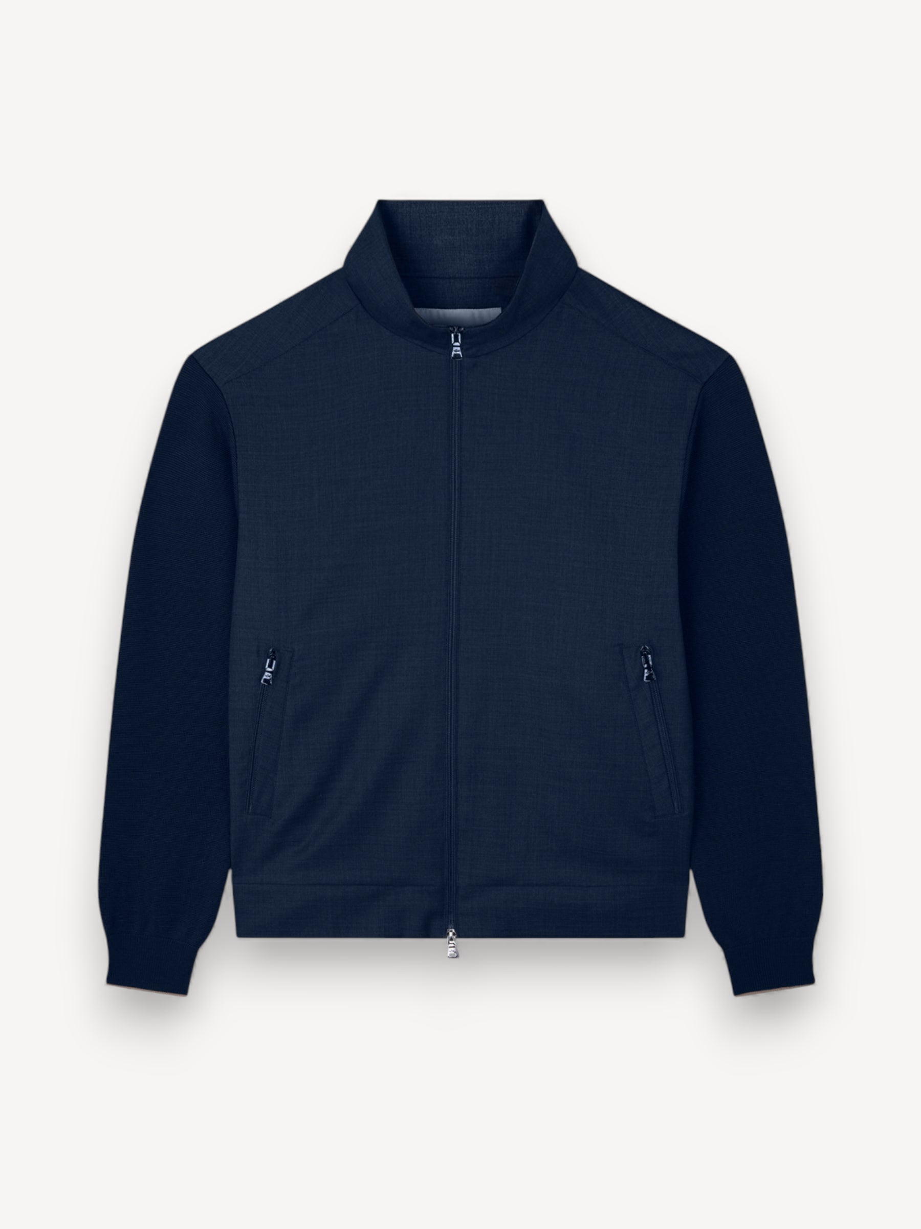 Wool Hybrid Cardigan - Donkerblauw