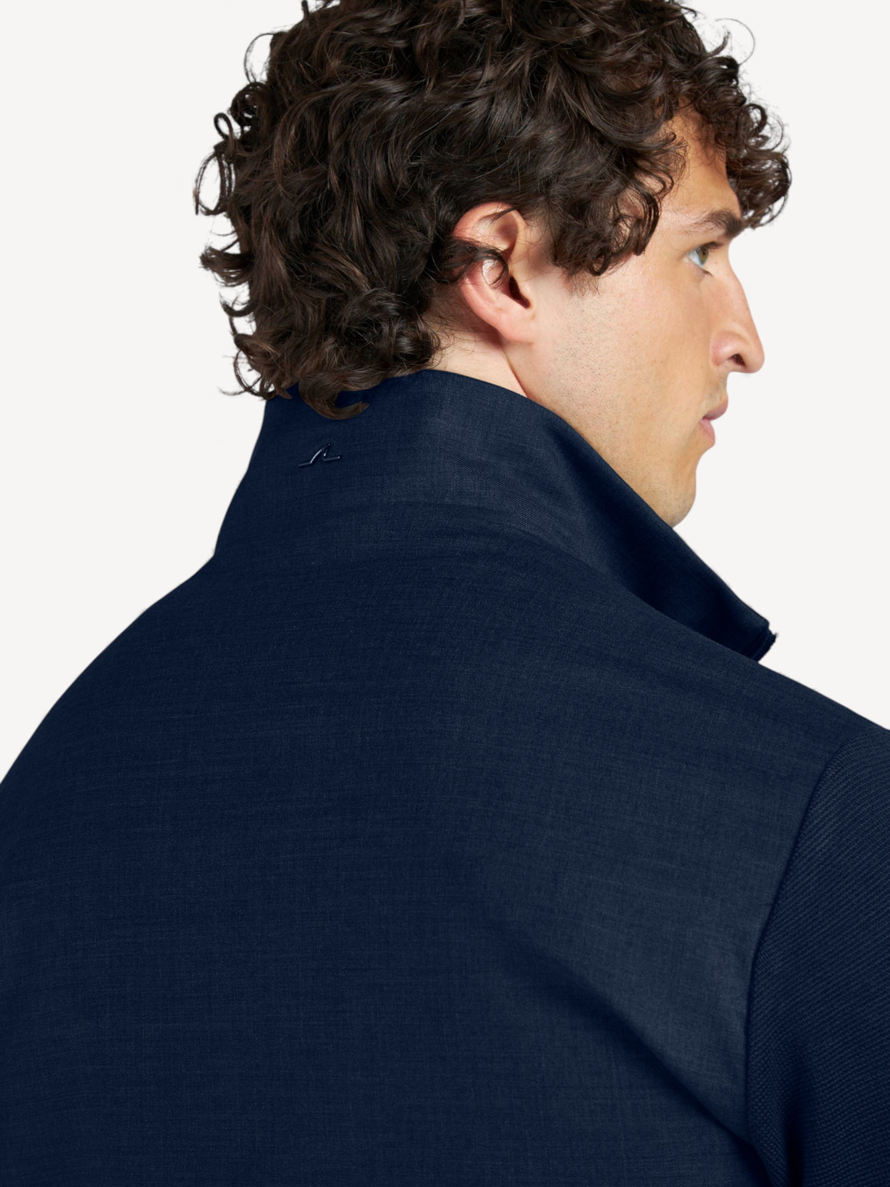 Wool Hybrid Cardigan - Donkerblauw