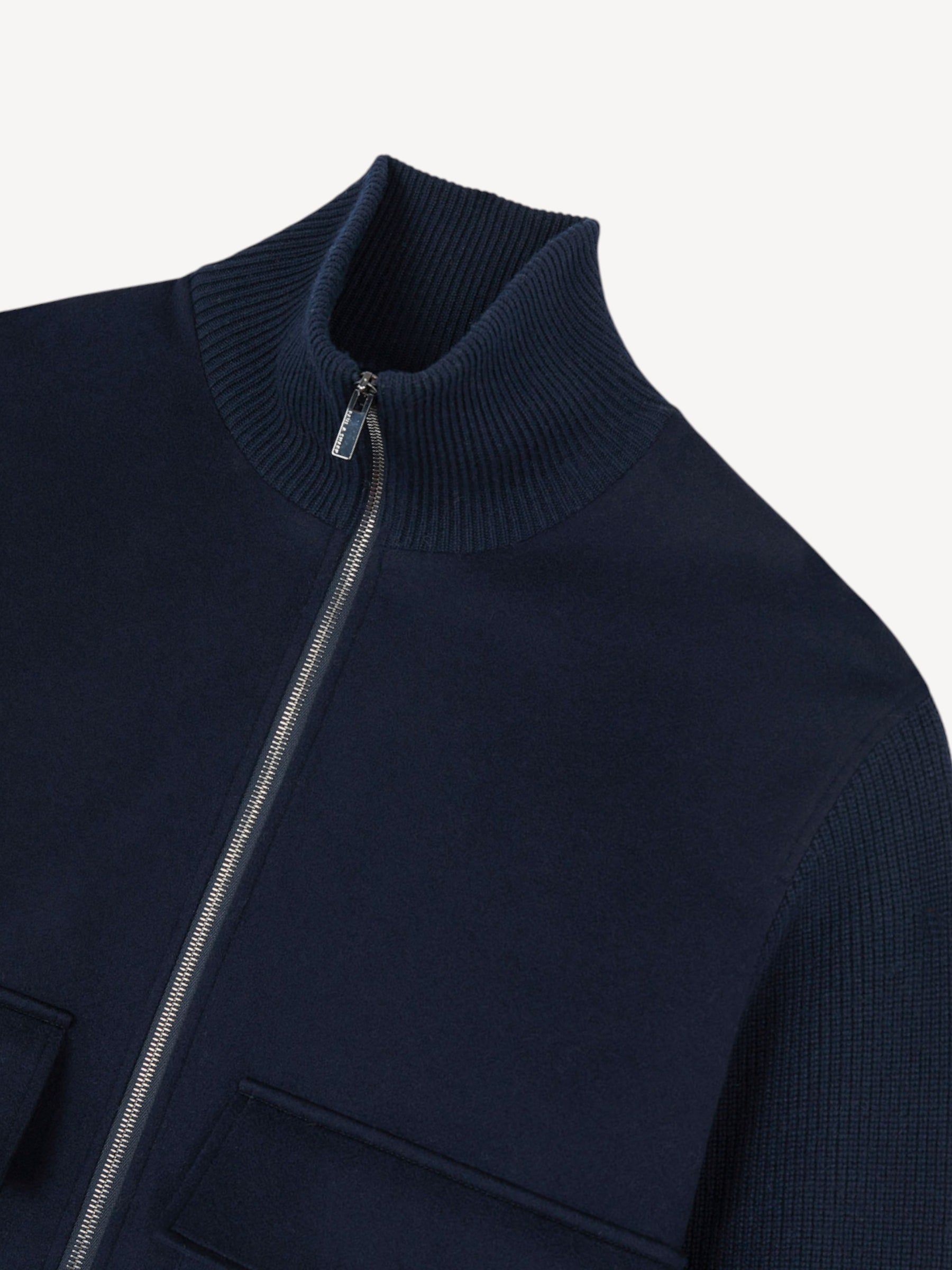 Hybrid Wool Cashmere Jacket - Donkerblauw