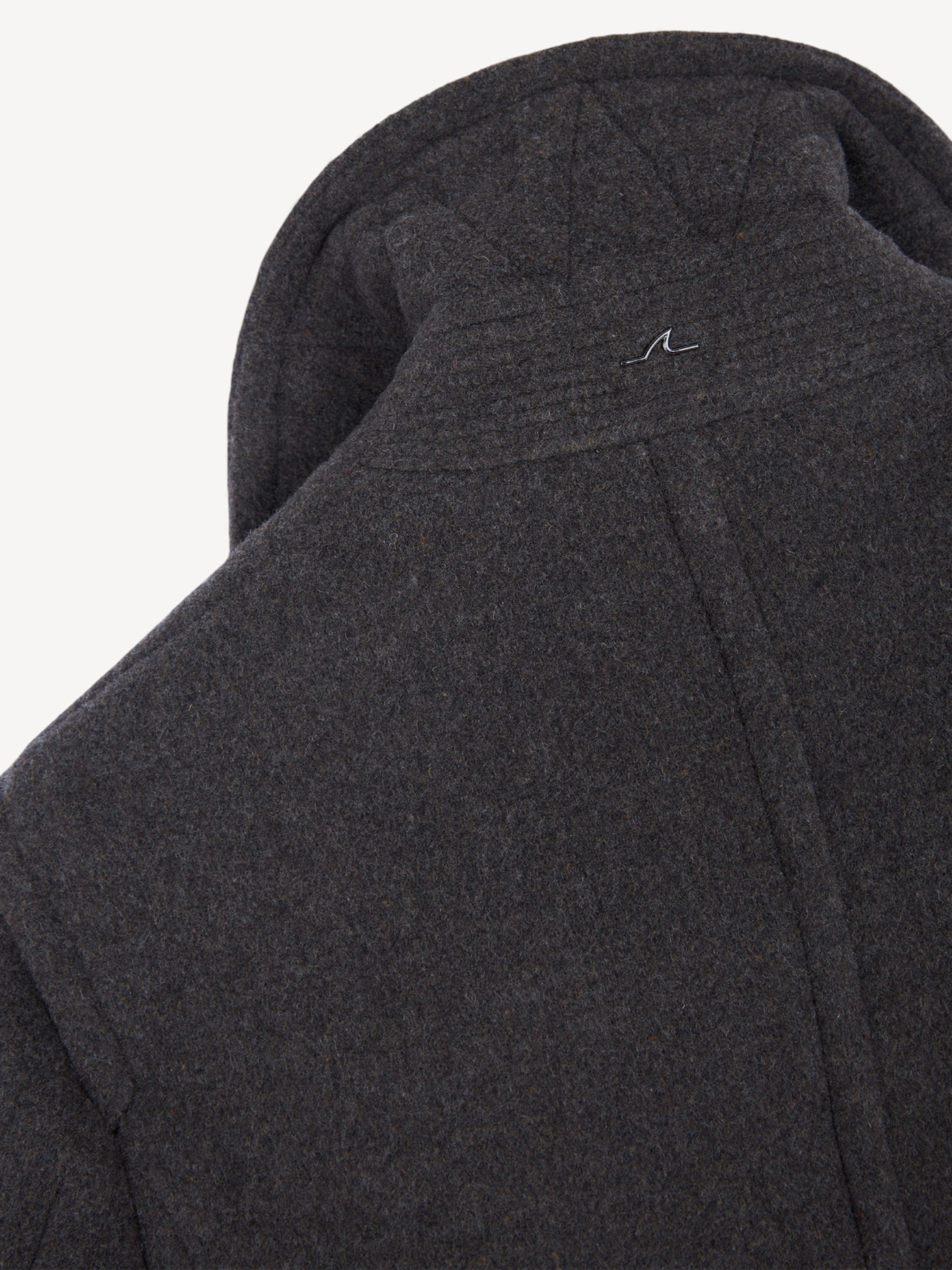 Wool Cashmere Peacoat - Donkerbruin