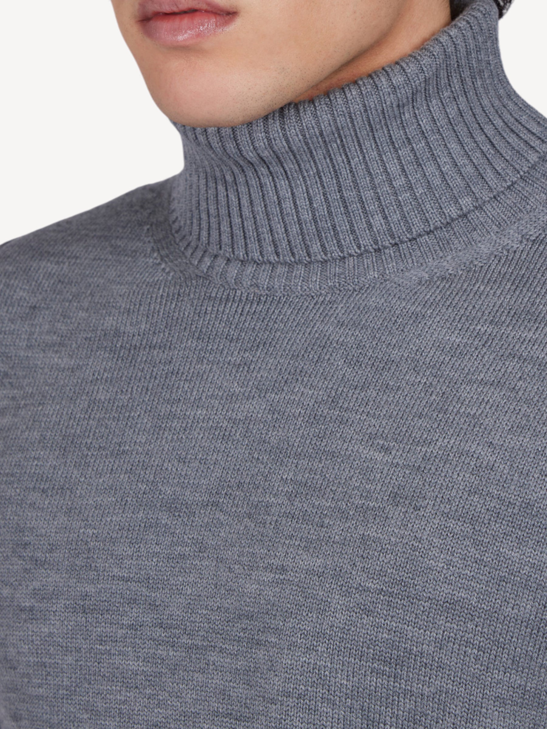 Soft-touch Wool Turtleneck - Grijs