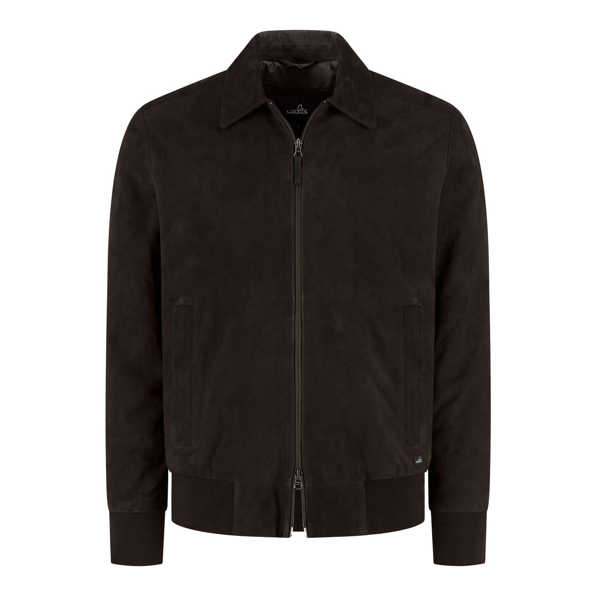 Wahts Barnes Soft Suede City Jacket - Donkerbruin