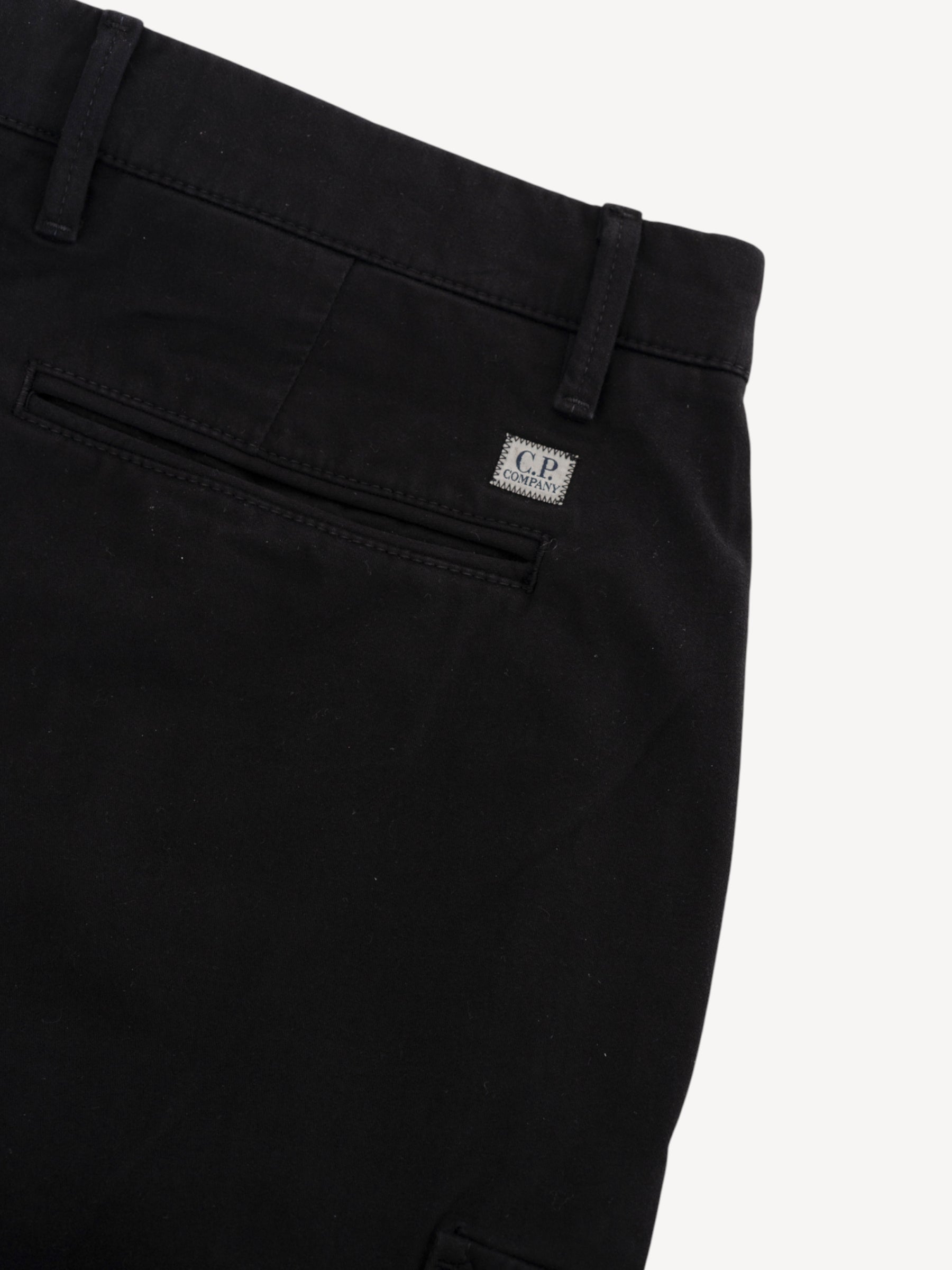 Stretch Satijn Cargo Pants - Zwart
