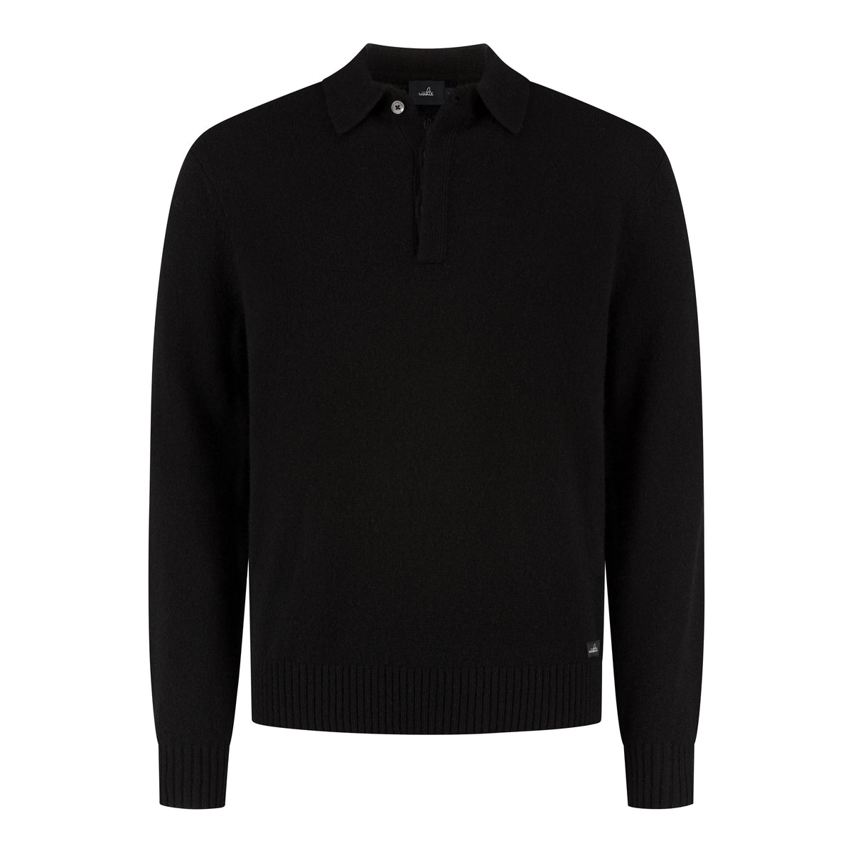 Royal Cashmere Polo Shirt - Pure Black