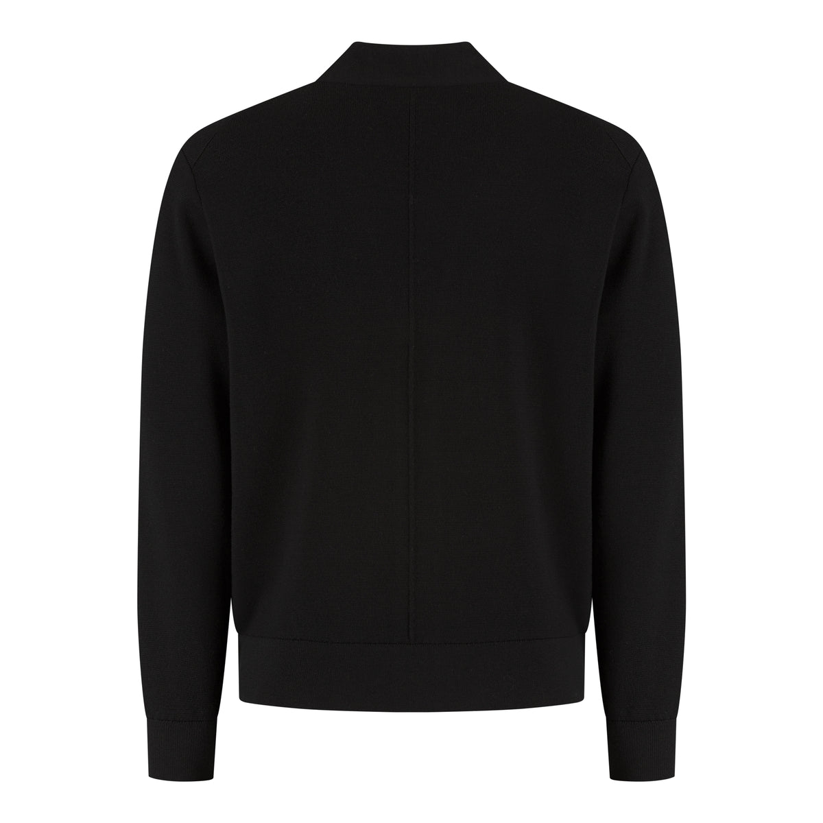 Extrafine Merino Buttoned Cardigan - Pure Black
