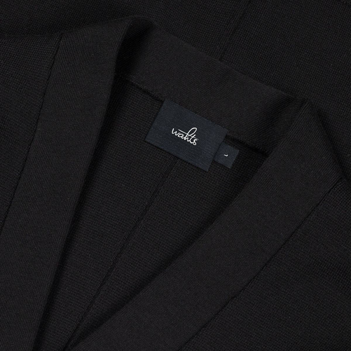 Extrafine Merino Buttoned Cardigan - Pure Black