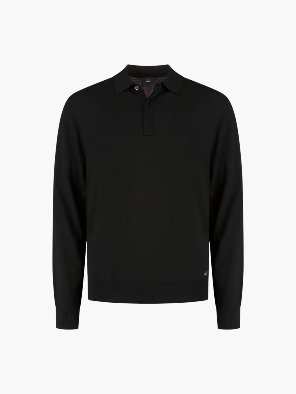 Extrafine Merino Polo Shirt - Pure Black