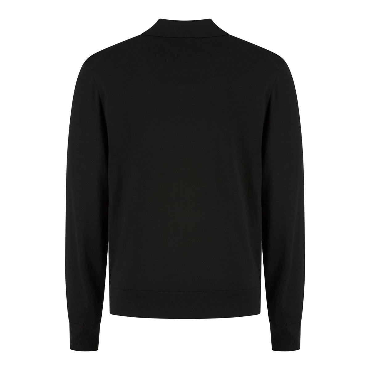 Extrafine Merino Polo Shirt - Pure Black