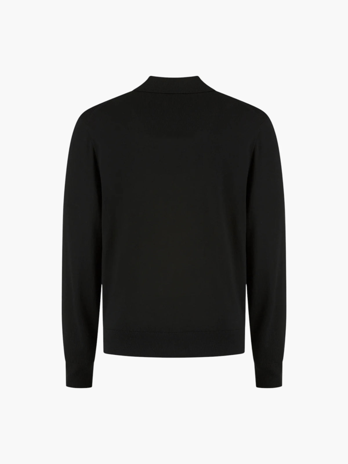 Extrafine Merino Polo Shirt - Pure Black