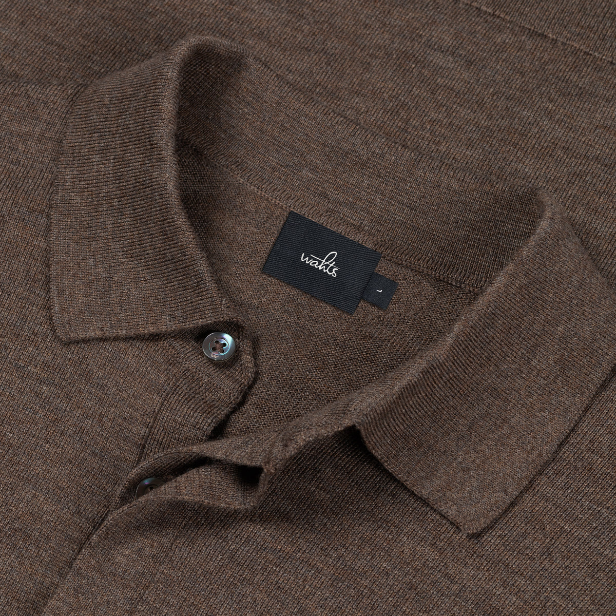Extrafine Merino Polo Shirt - Taupe Melange