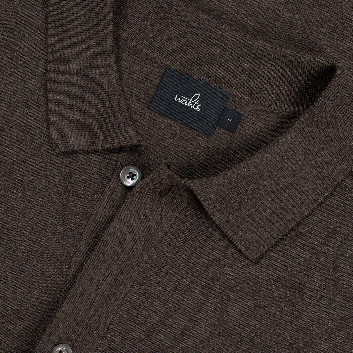 Extrafine Merino Cardigan - Dark Brown Melange