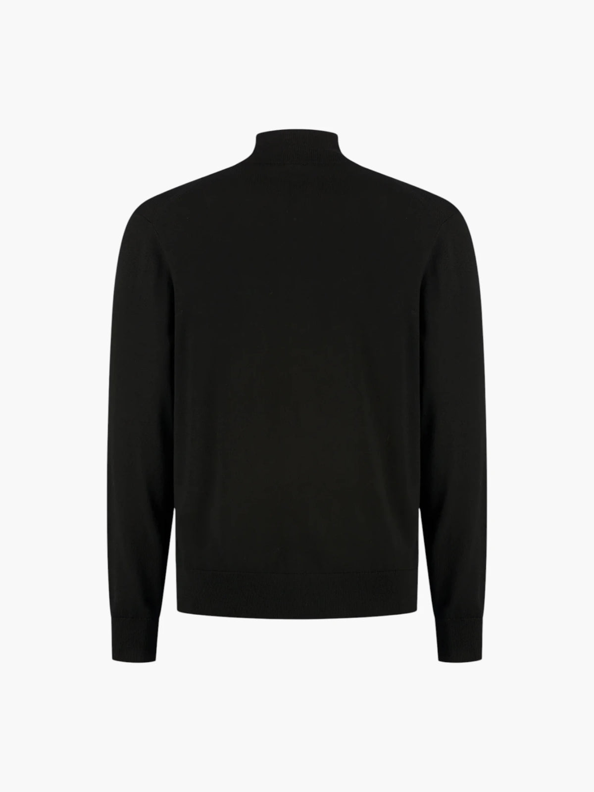 Extrafine Merino Full Zip Cardigan - Pure Black