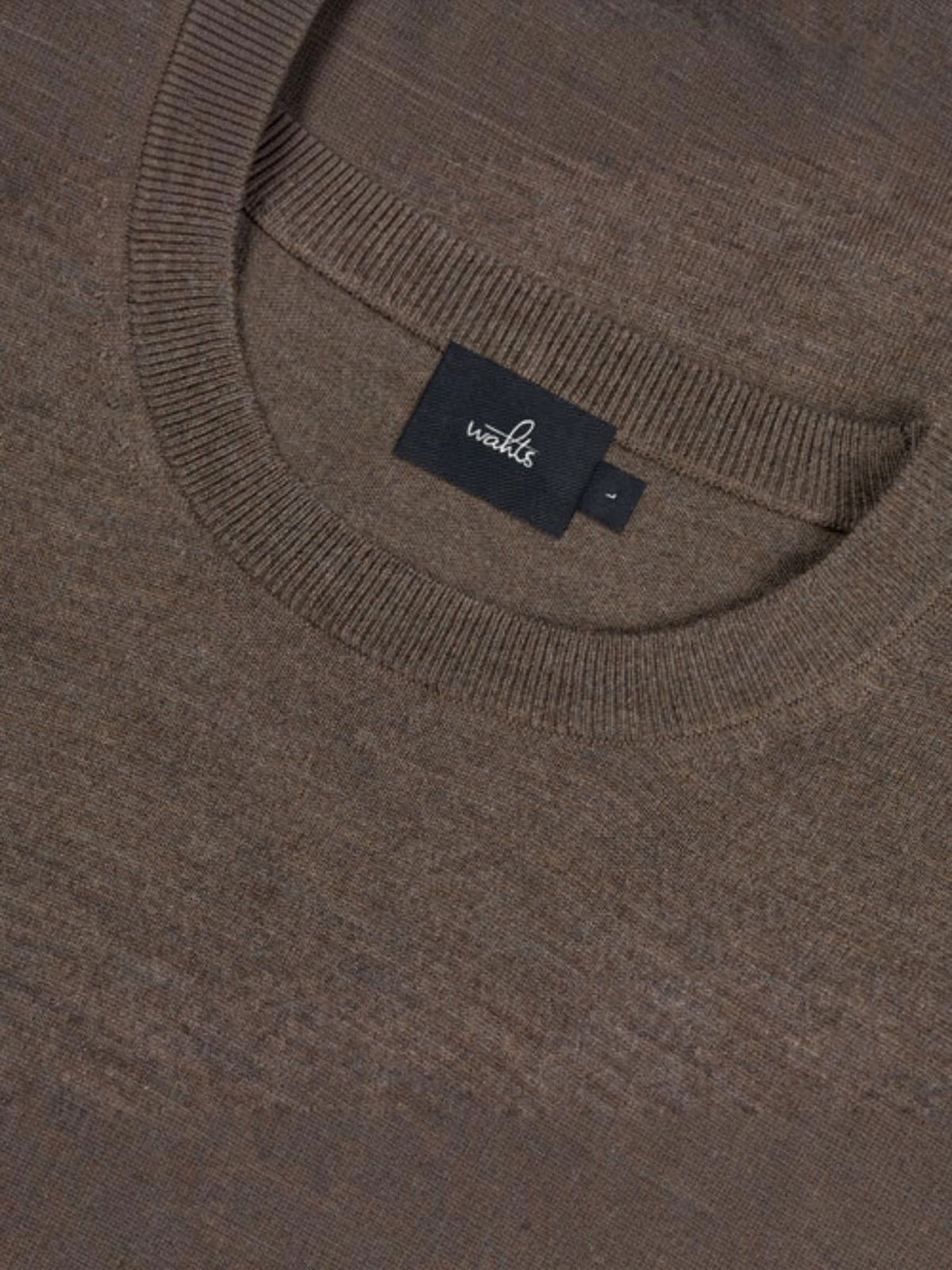 Extrafine Merino Crewneck Pullover - Taupe Melange