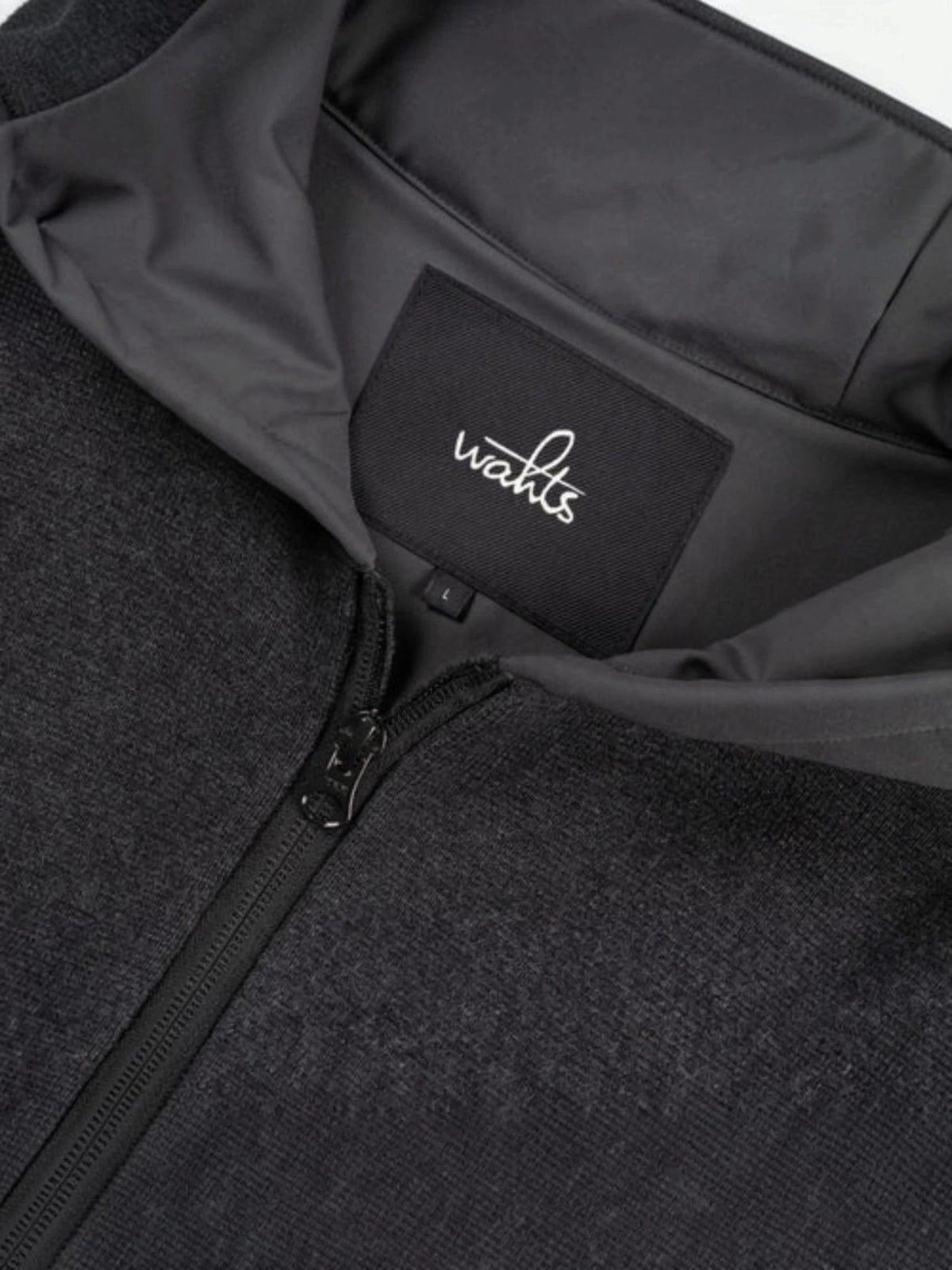 Cotton Merino Full Zip Hoodie - Anthracite Melange