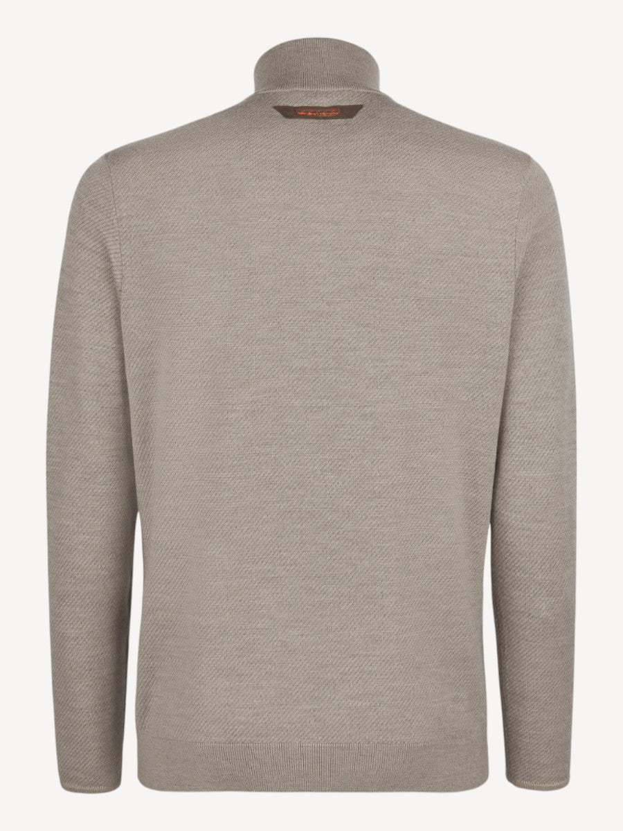 Halfzip Sweater - Beige