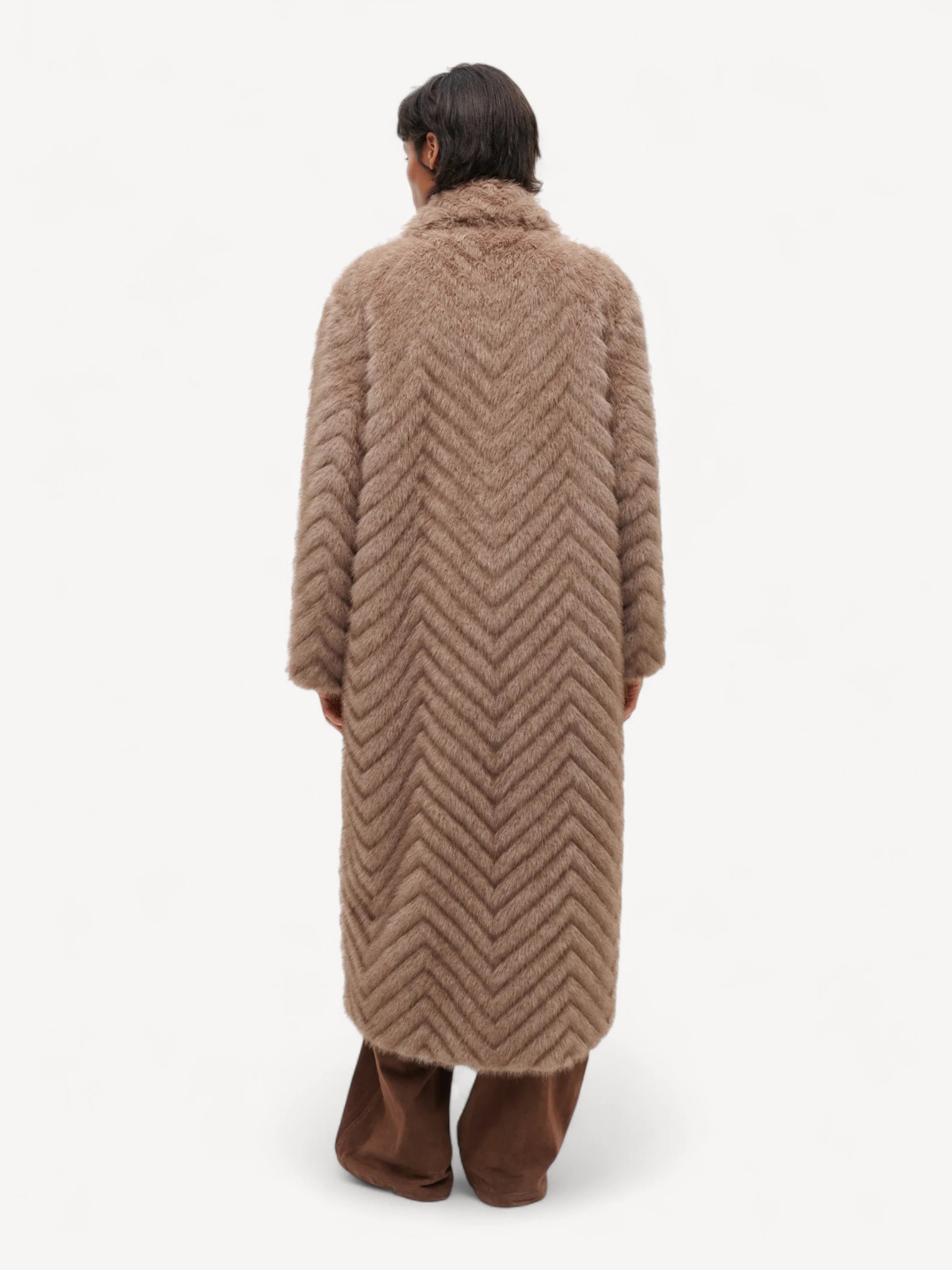 Scarlet Faux Fur Coat - Camel