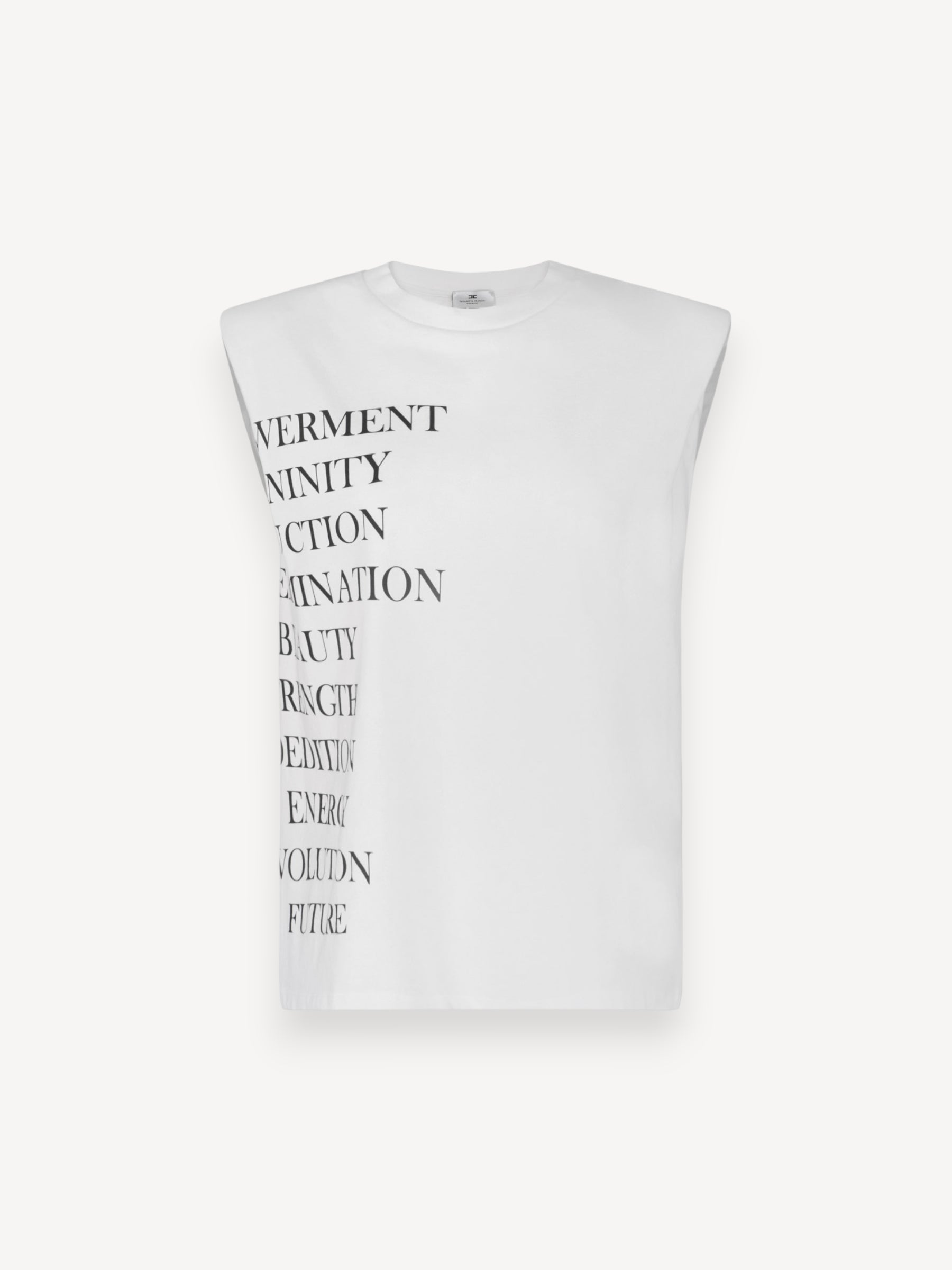 Jersey T-shirt Lettering Print - White