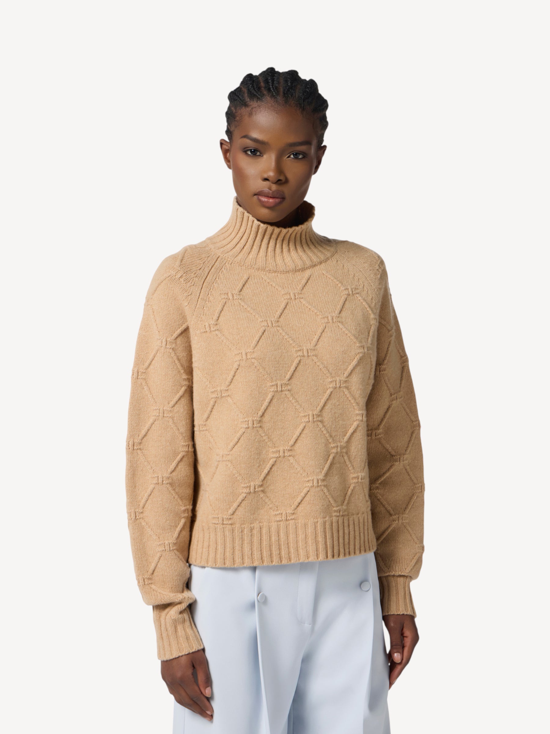 Jacquard Pullover - Camel