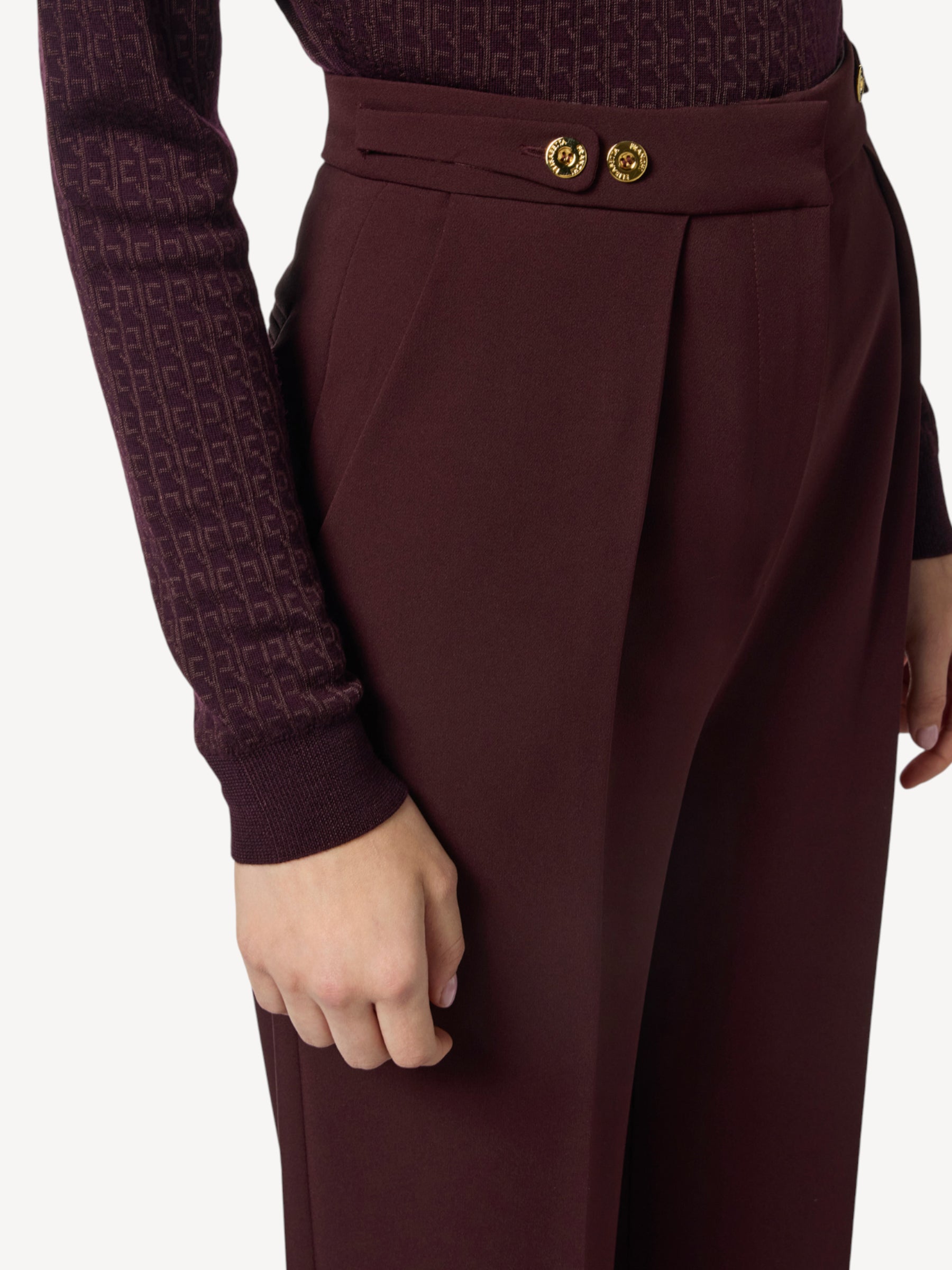 Crêpe Trousers - Merlot