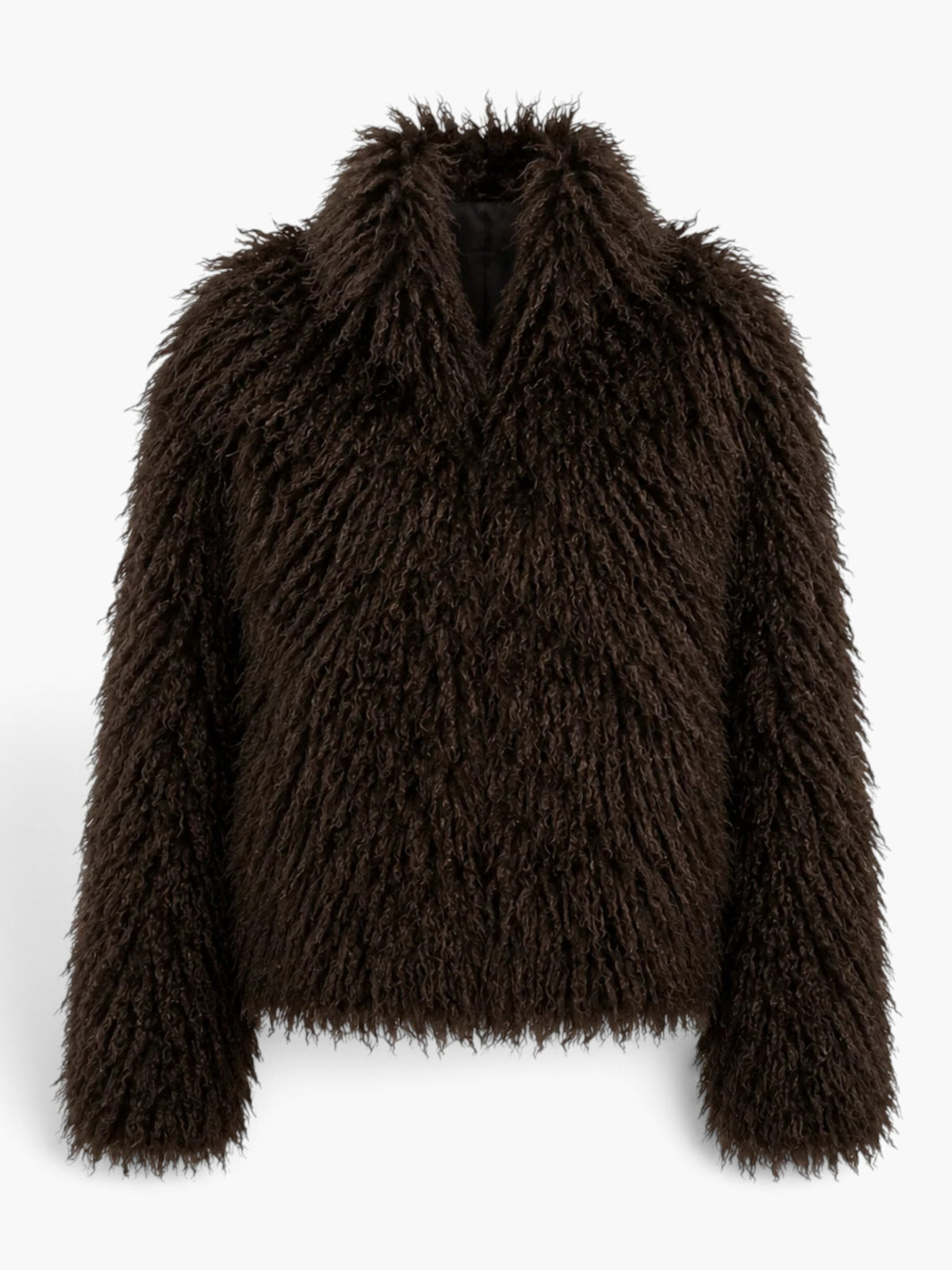 Alter Ego Sina Faux fur Jacket Dark Brown - Donkerbruin