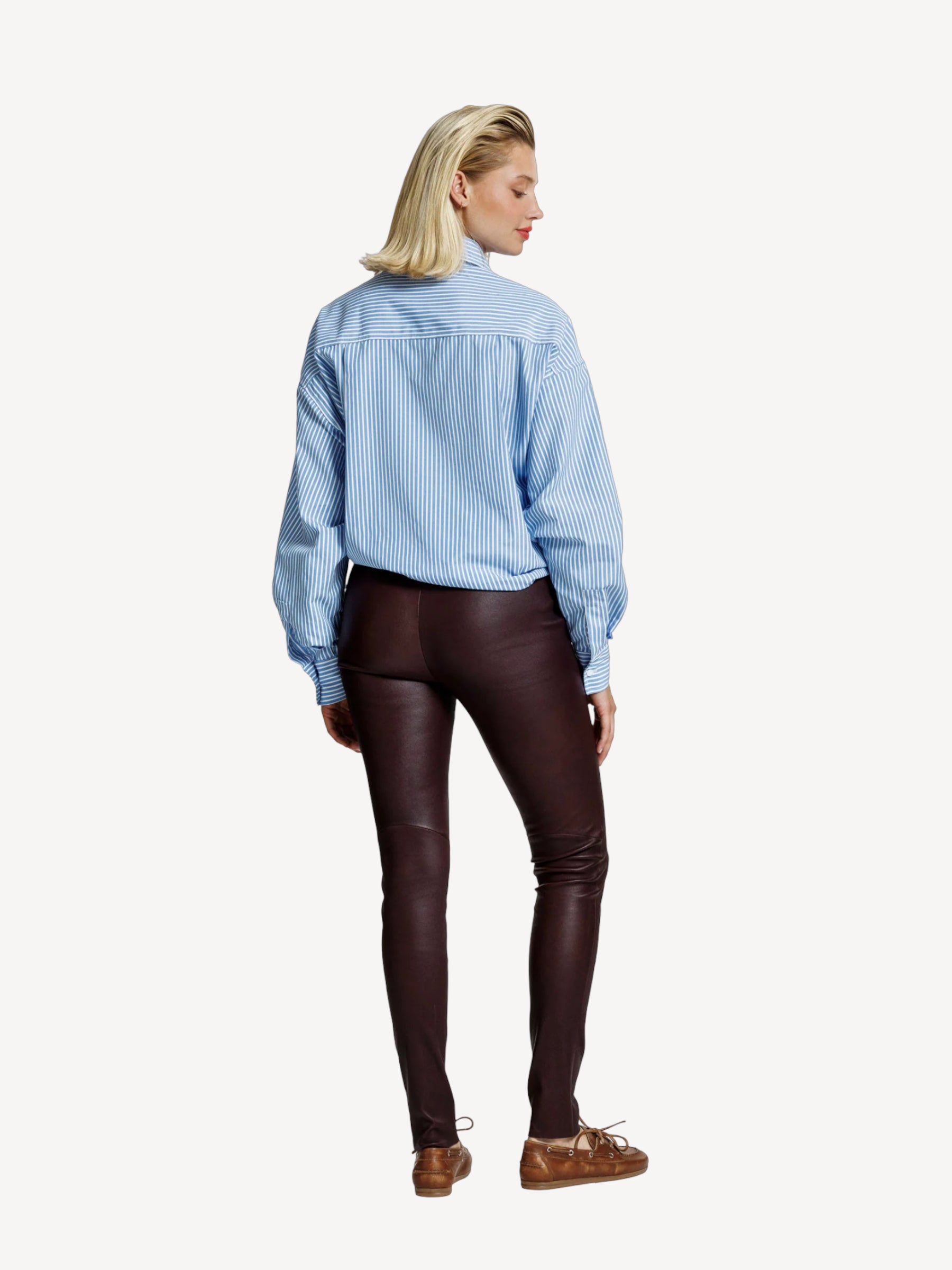 Patricia Leather Pants - Burgundy