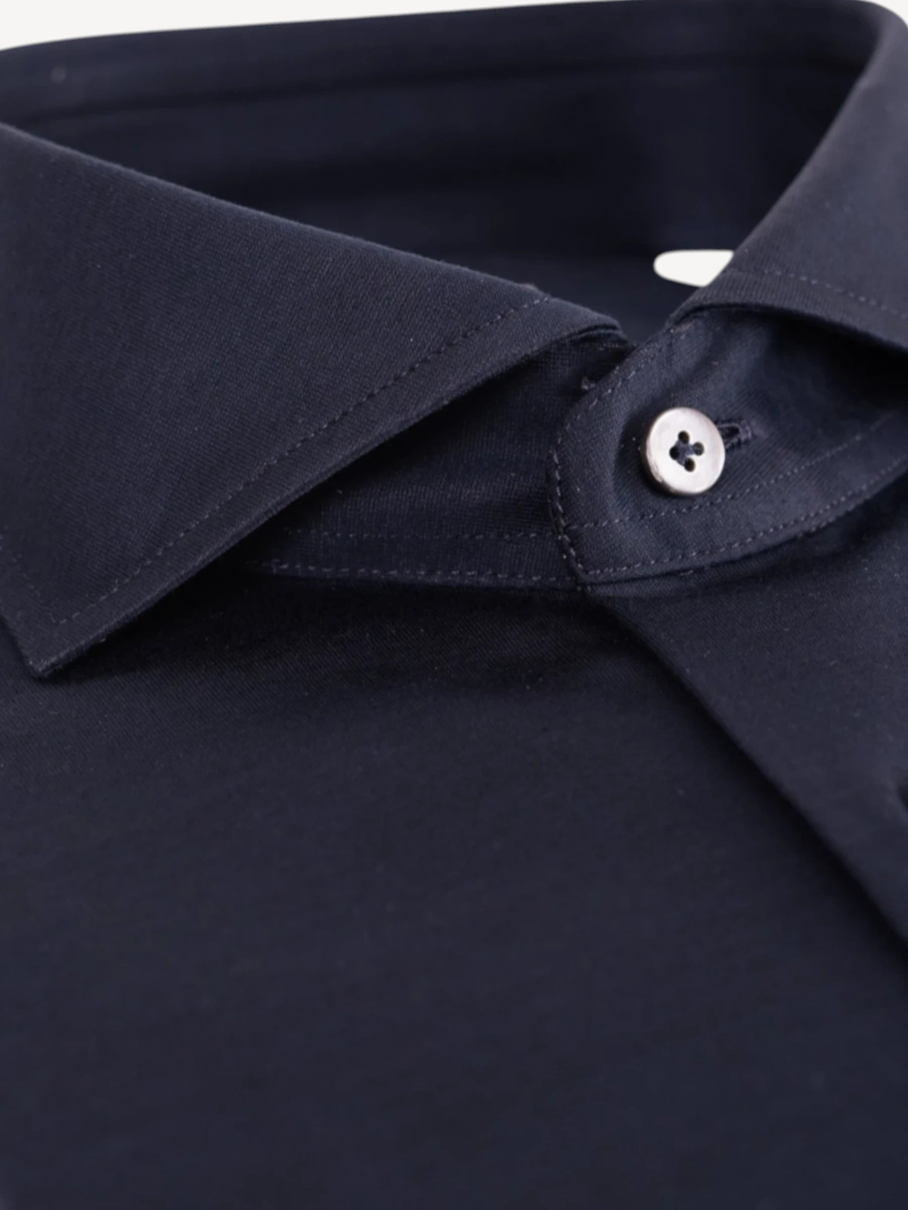 Knitted Jersey Shirt - Donkerblauw