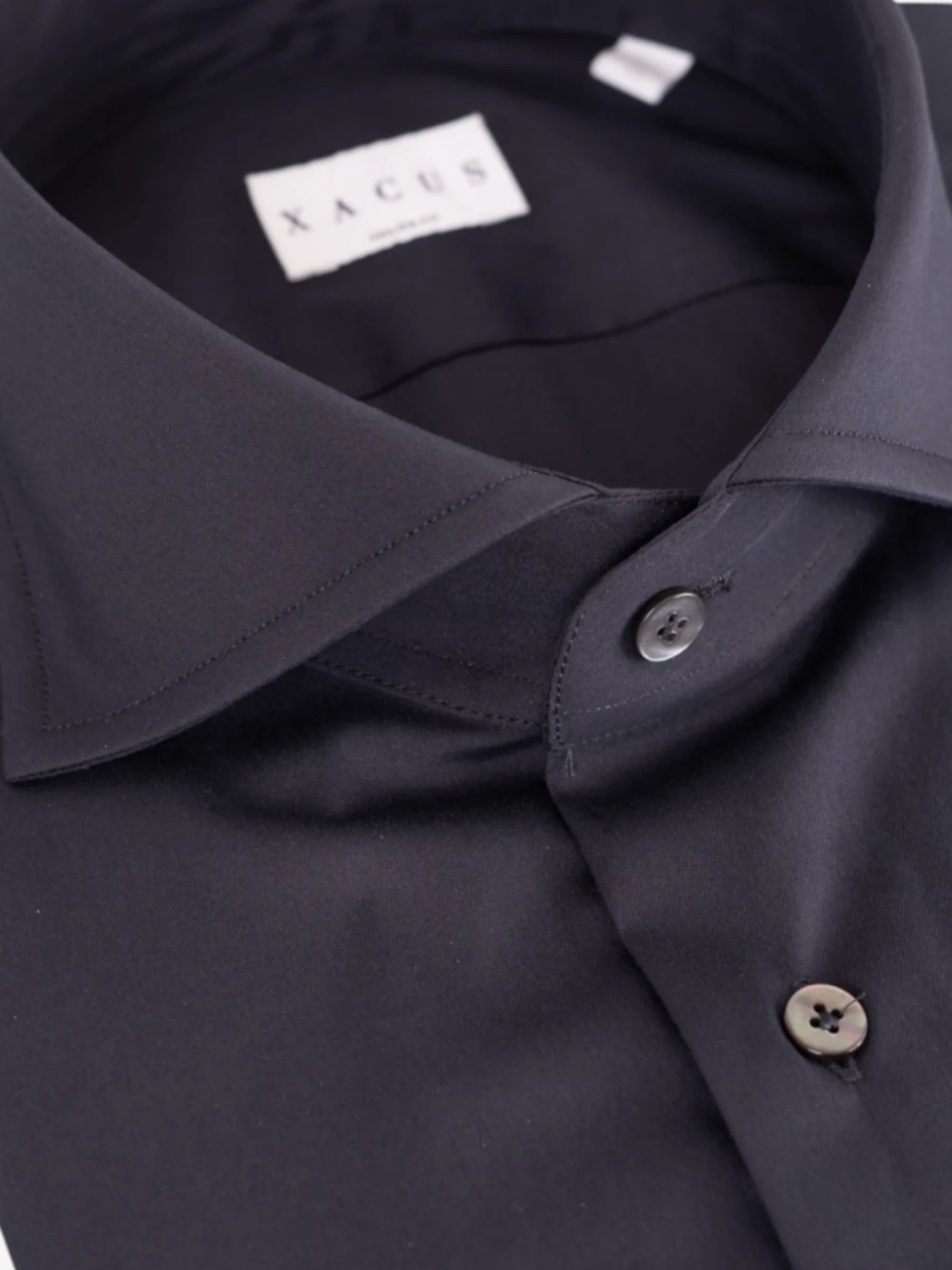 Cotton Stretch Shirt - Donkerblauw