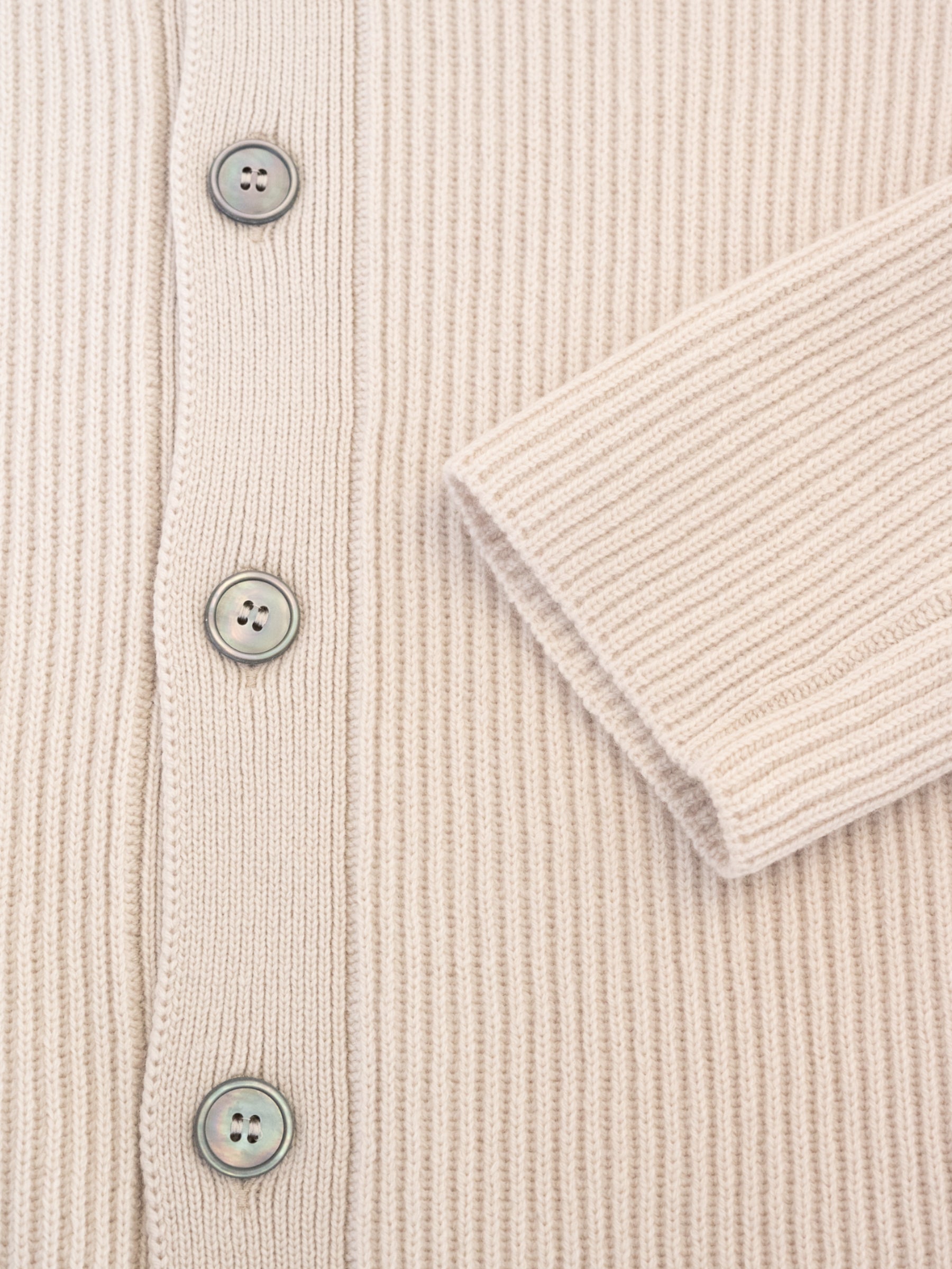 Rib Cardigan - Ecru