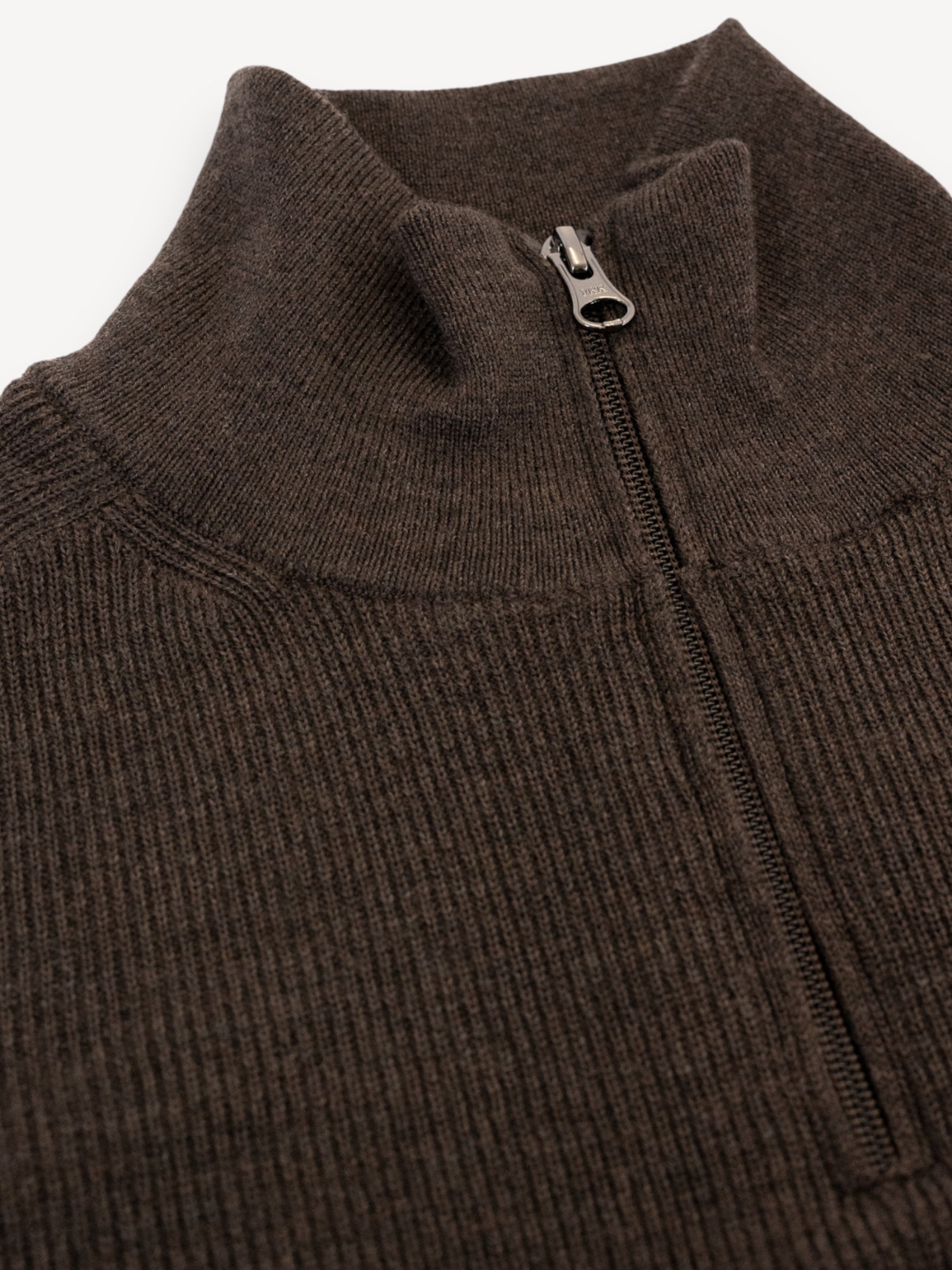 Hodge Half Zip Pullover - Donkerbruin