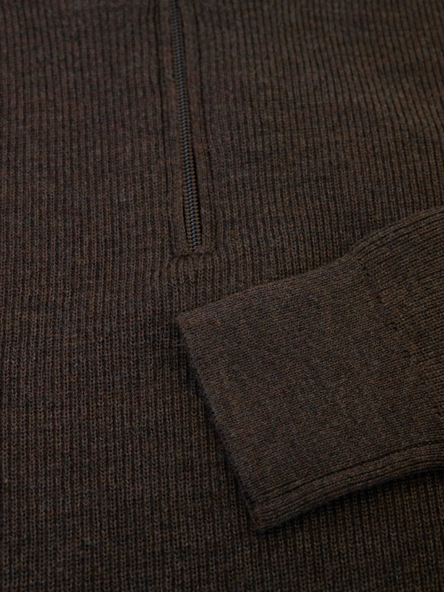 Hodge Half Zip Pullover - Donkerbruin