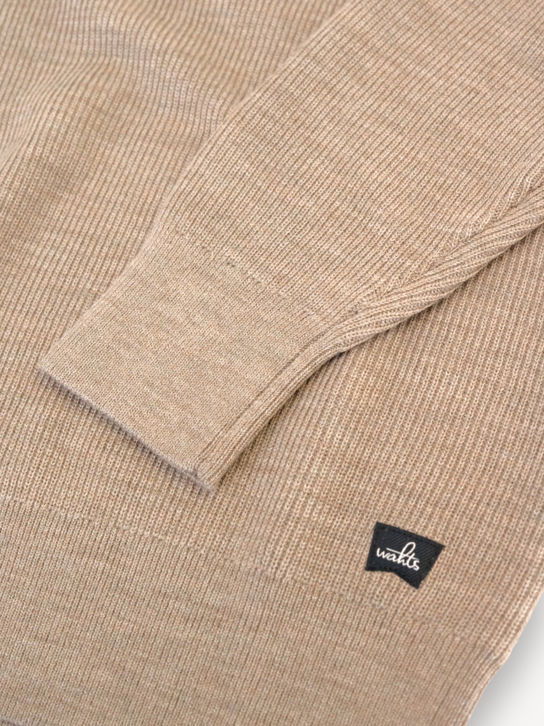 Hodge Half Zip Pullover - Mid Camel