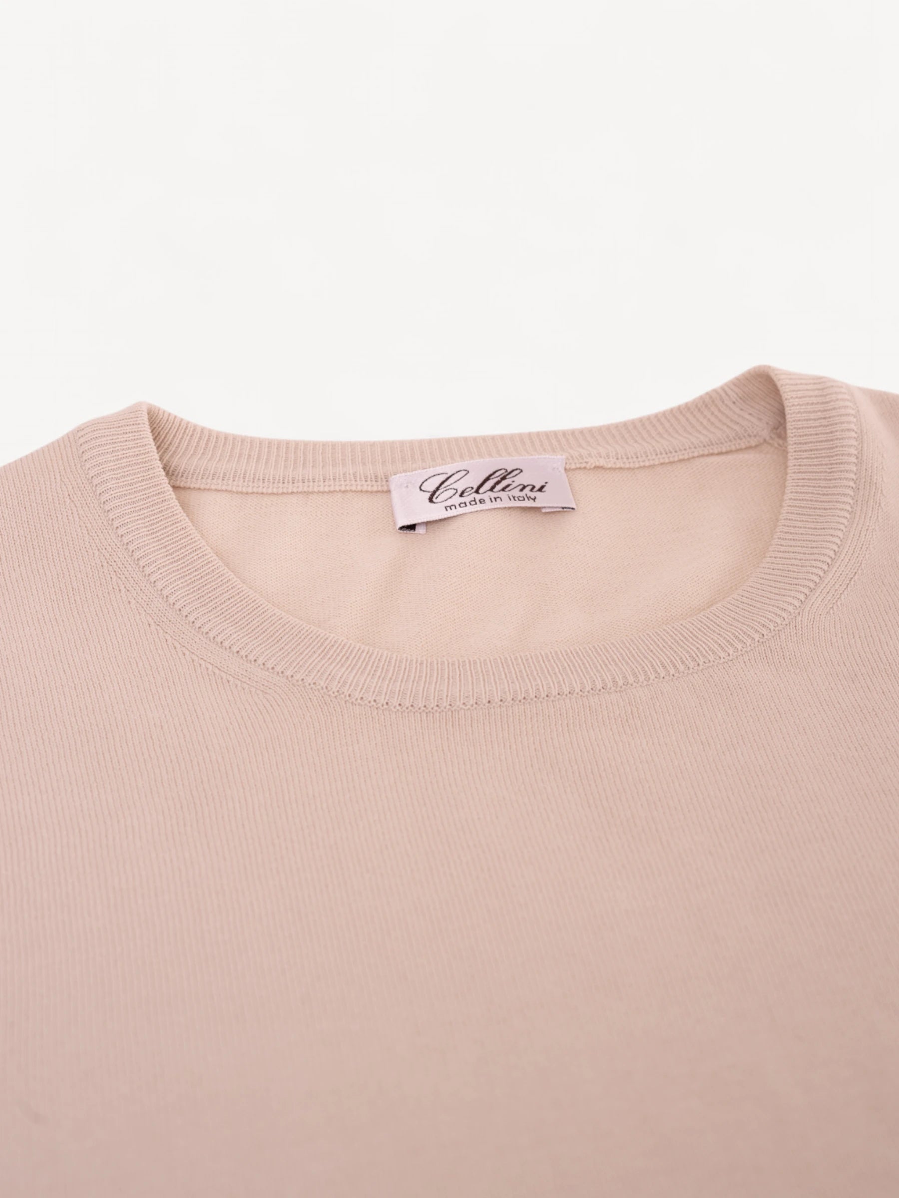 Knitted T-Shirt - Beige