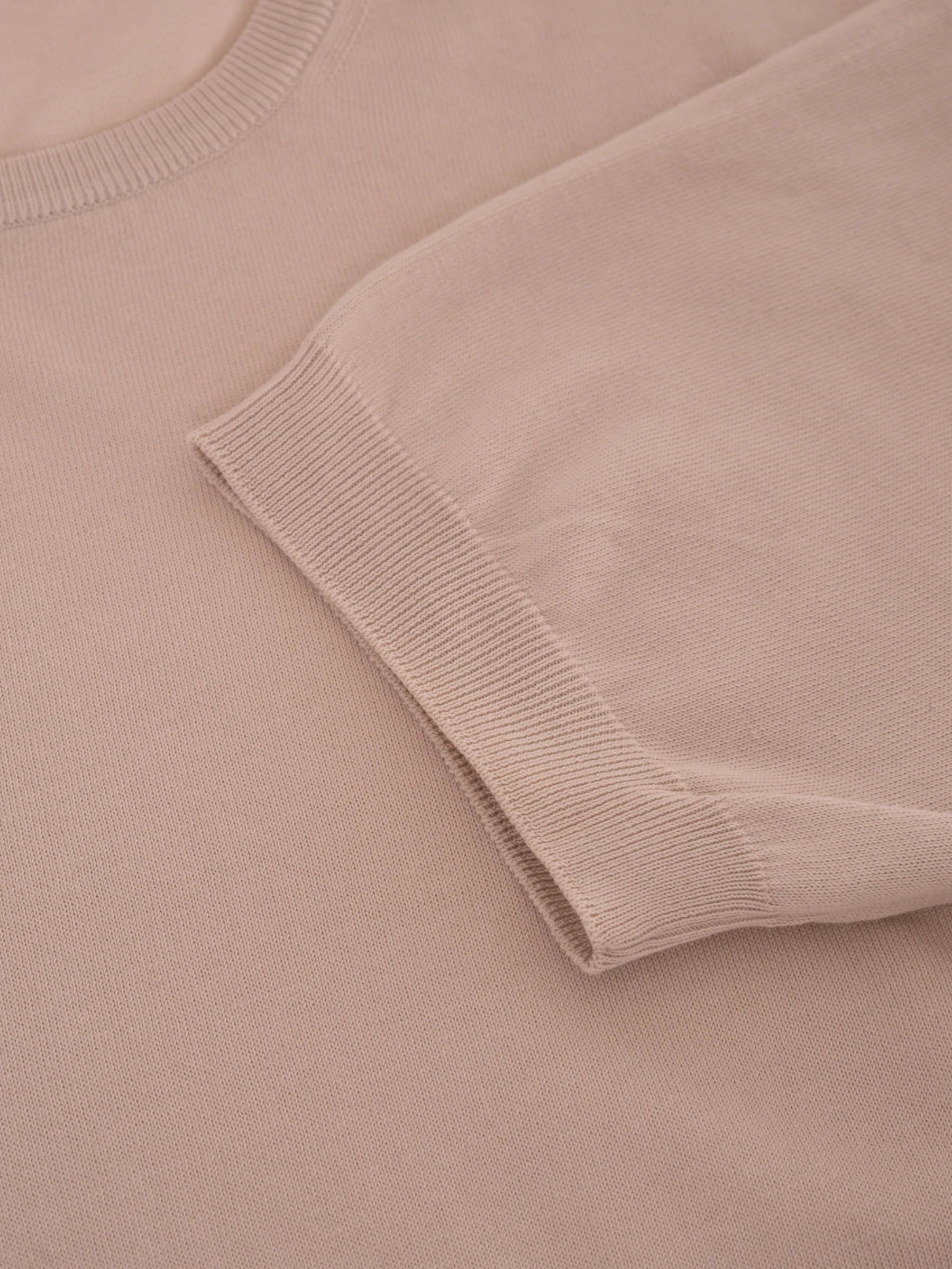 Knitted T-Shirt - Beige
