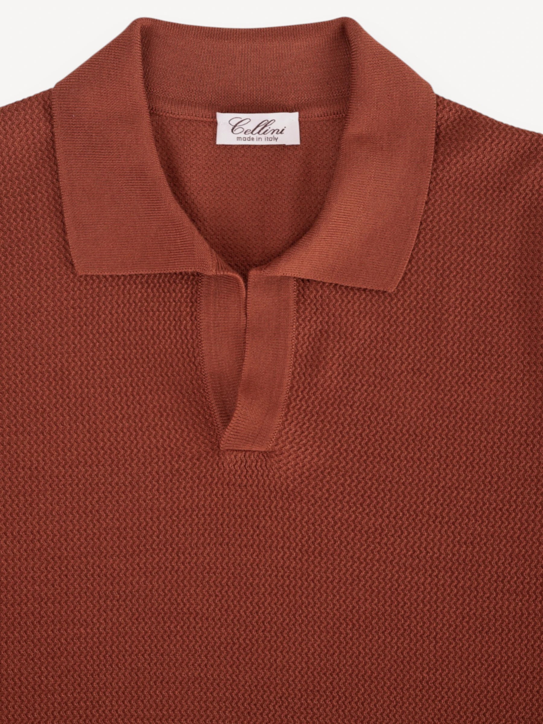 Polo Buttonless - Brique