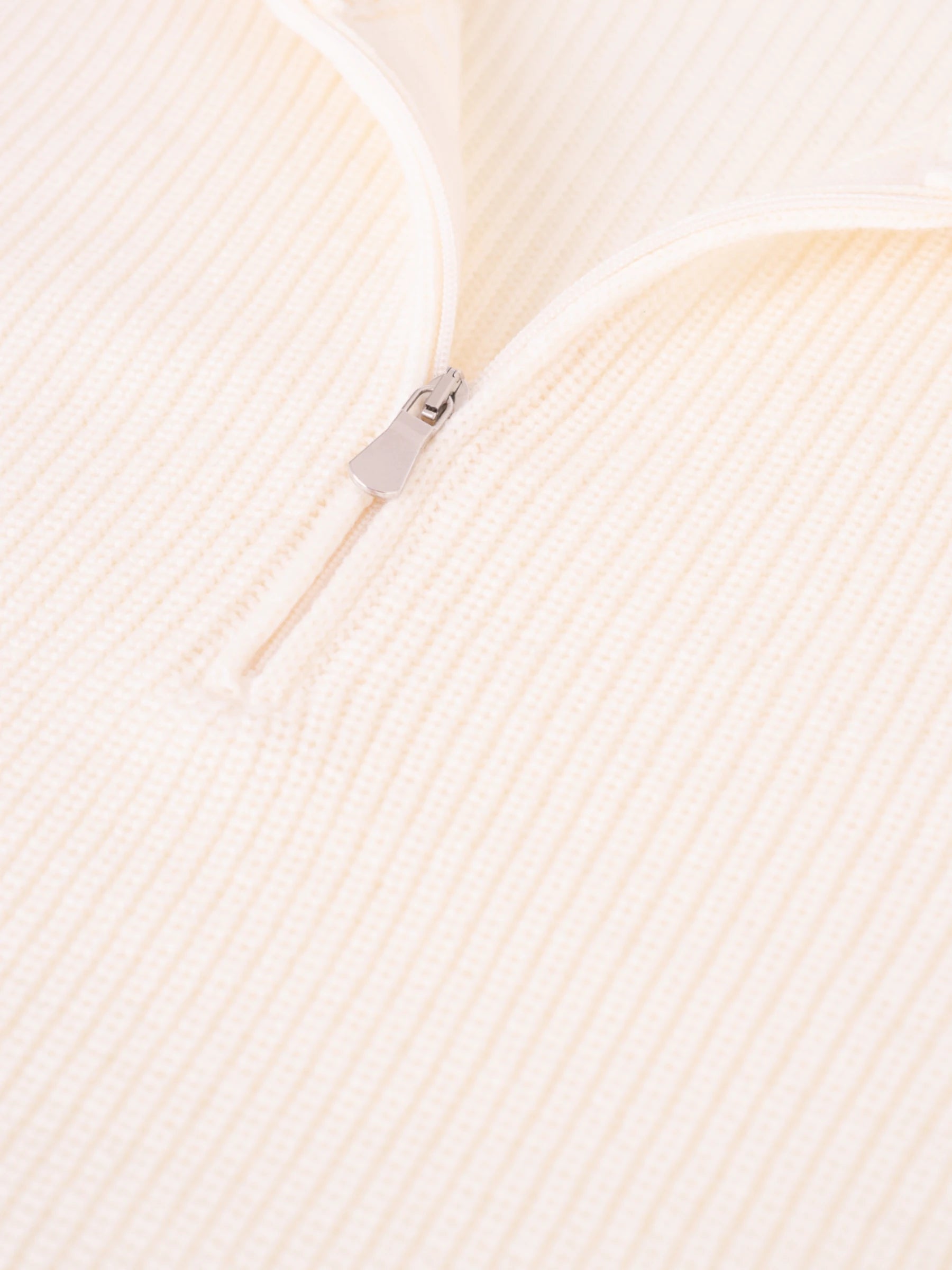 Rain Wool Half-Zip - Ecru