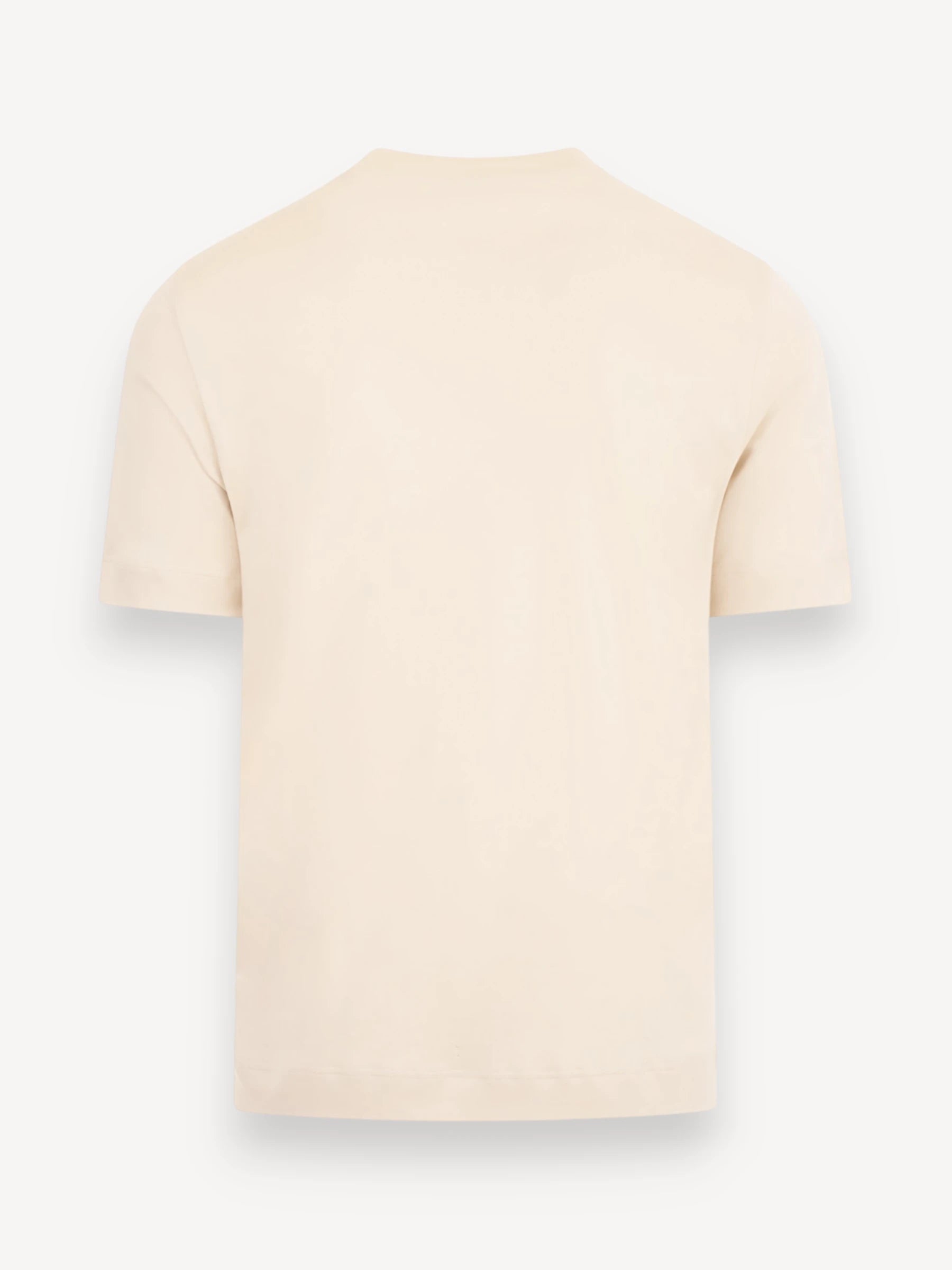 T-shirt Gemerceriseerd Katoen - Beige