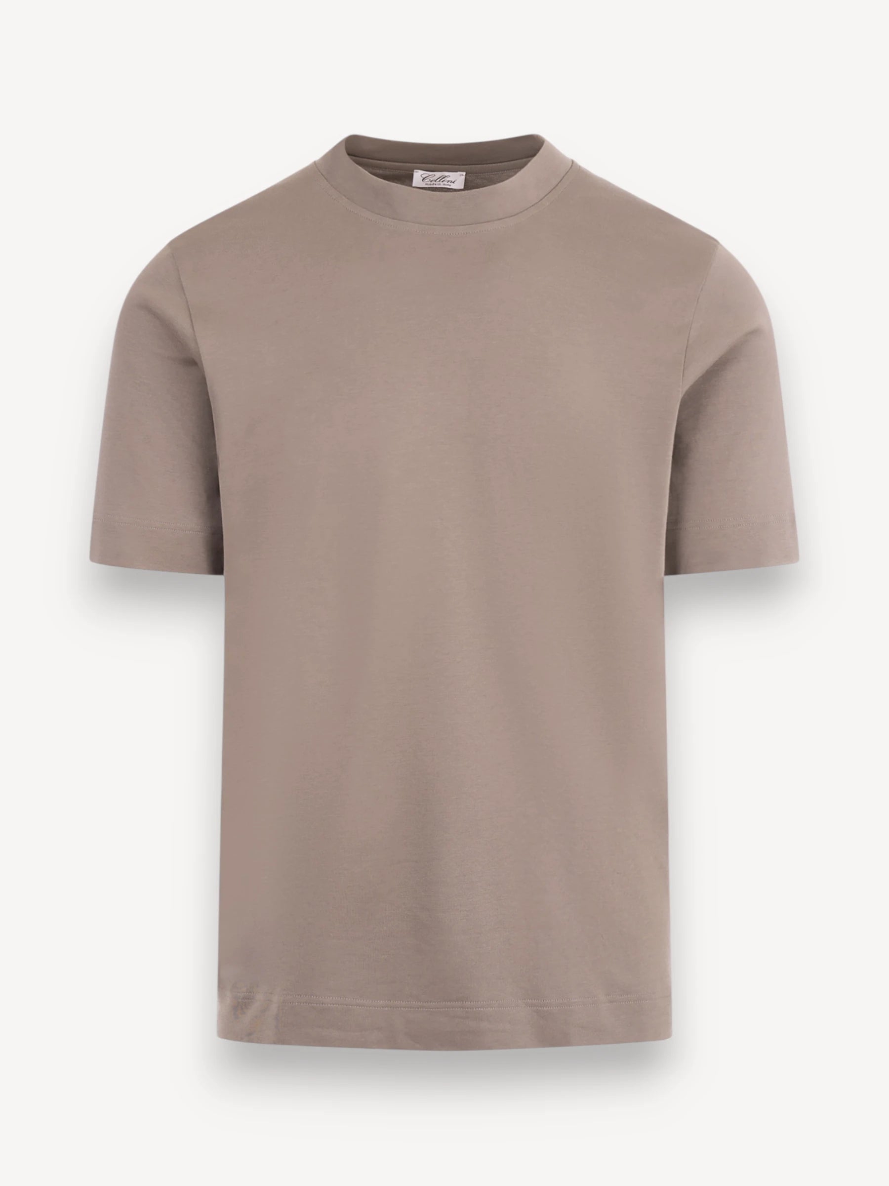 T-shirt Gemerceriseerd Katoen - Khaki