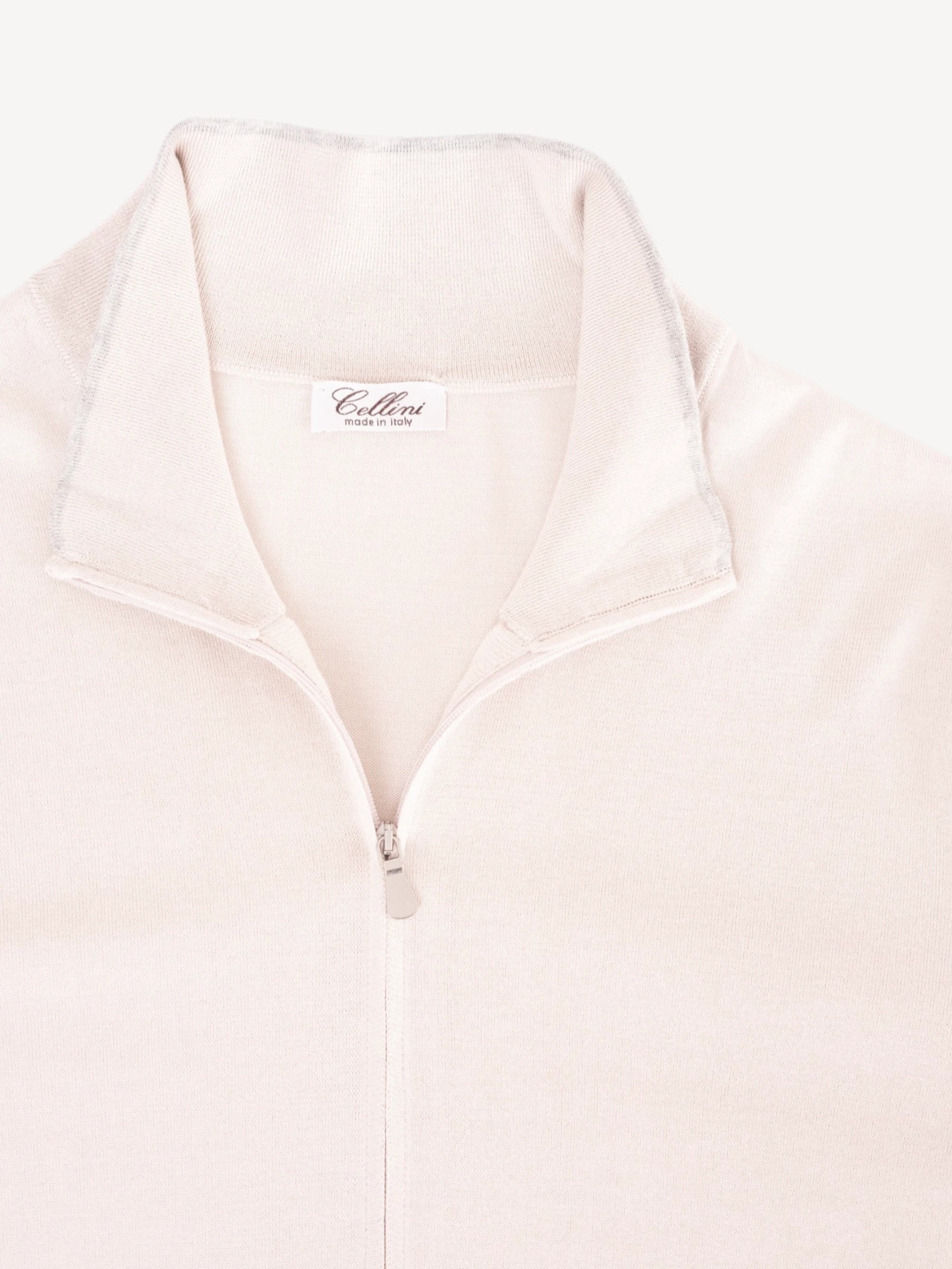 Zip Cardigan - Zand