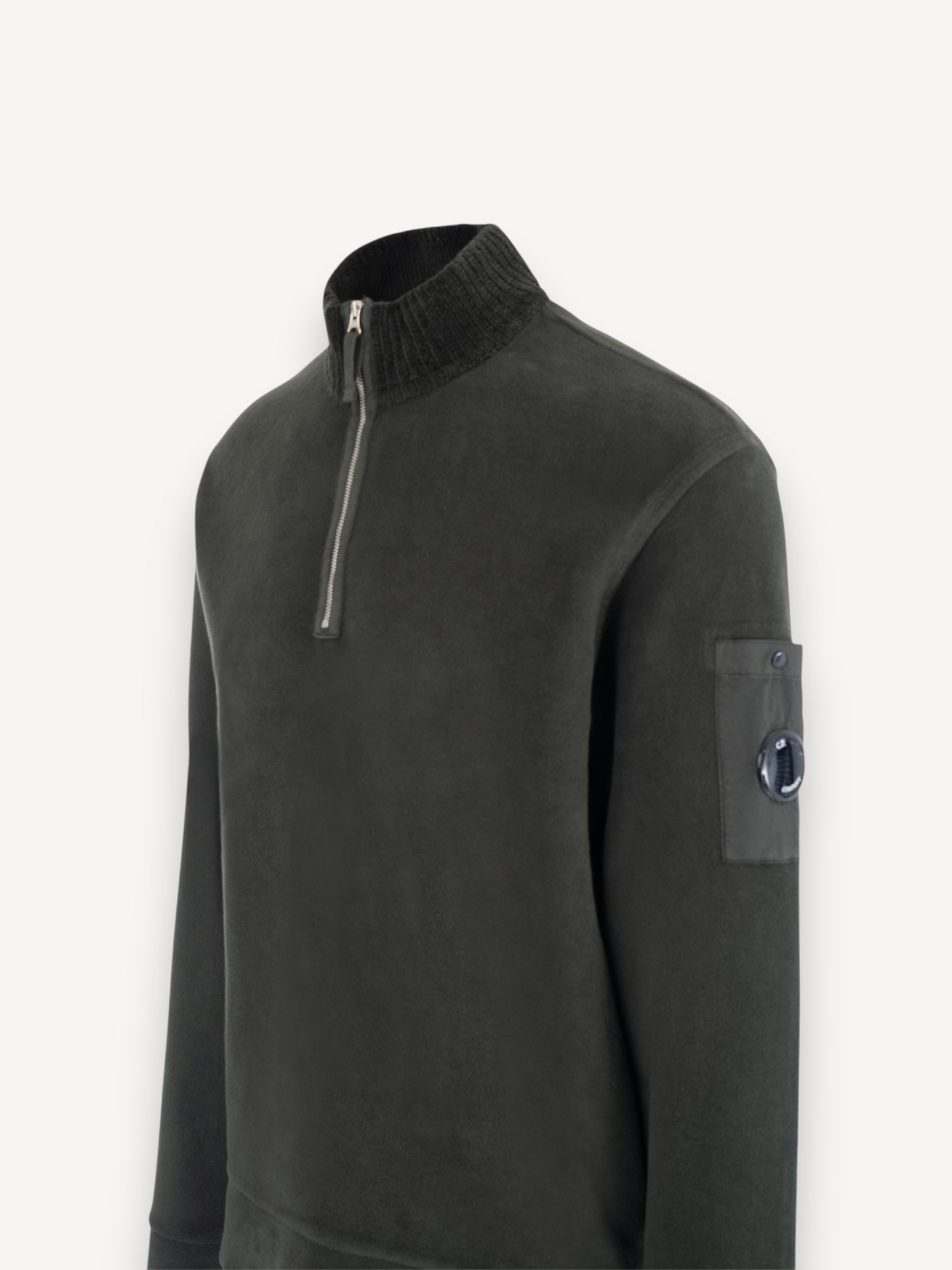 Brushed Half-Zip Lens Sweater - Dark Shadow