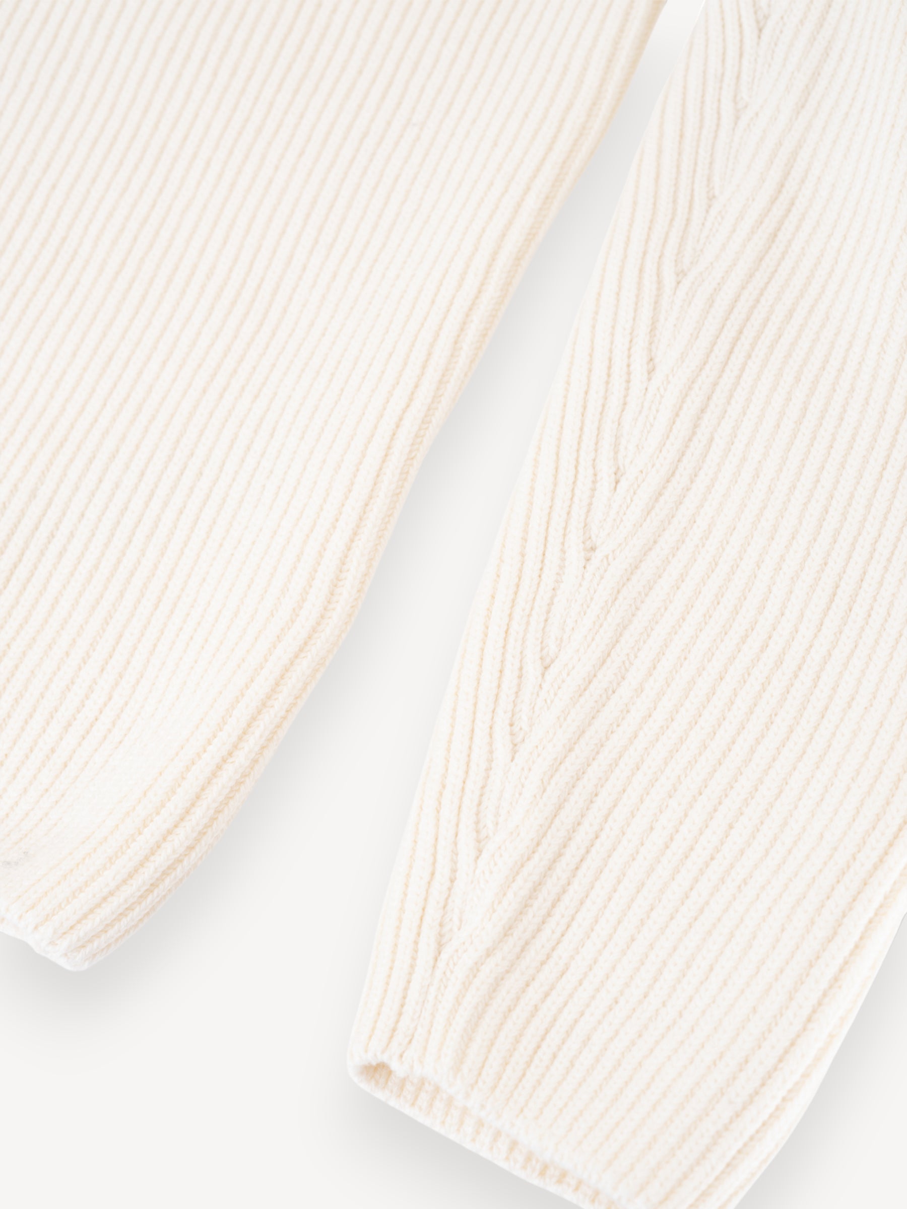 Rib Crewneck Sweater - Gauze White